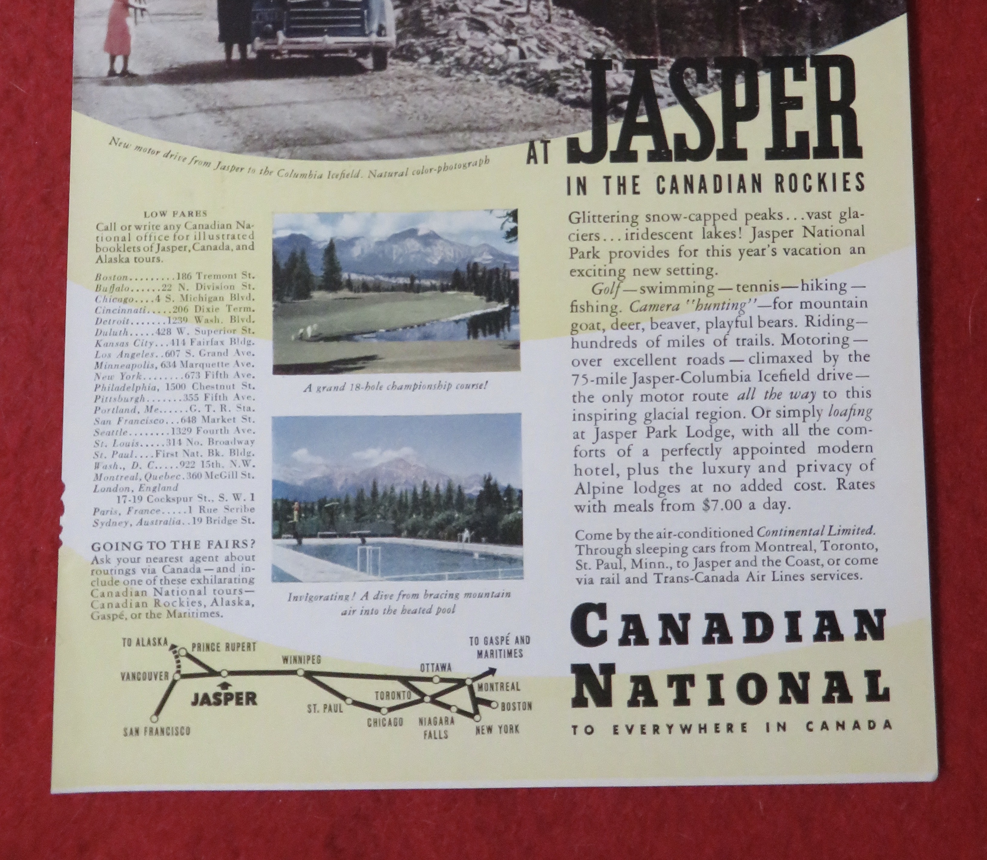 1939 Canadian National with Jasper (Canadian Rockies)