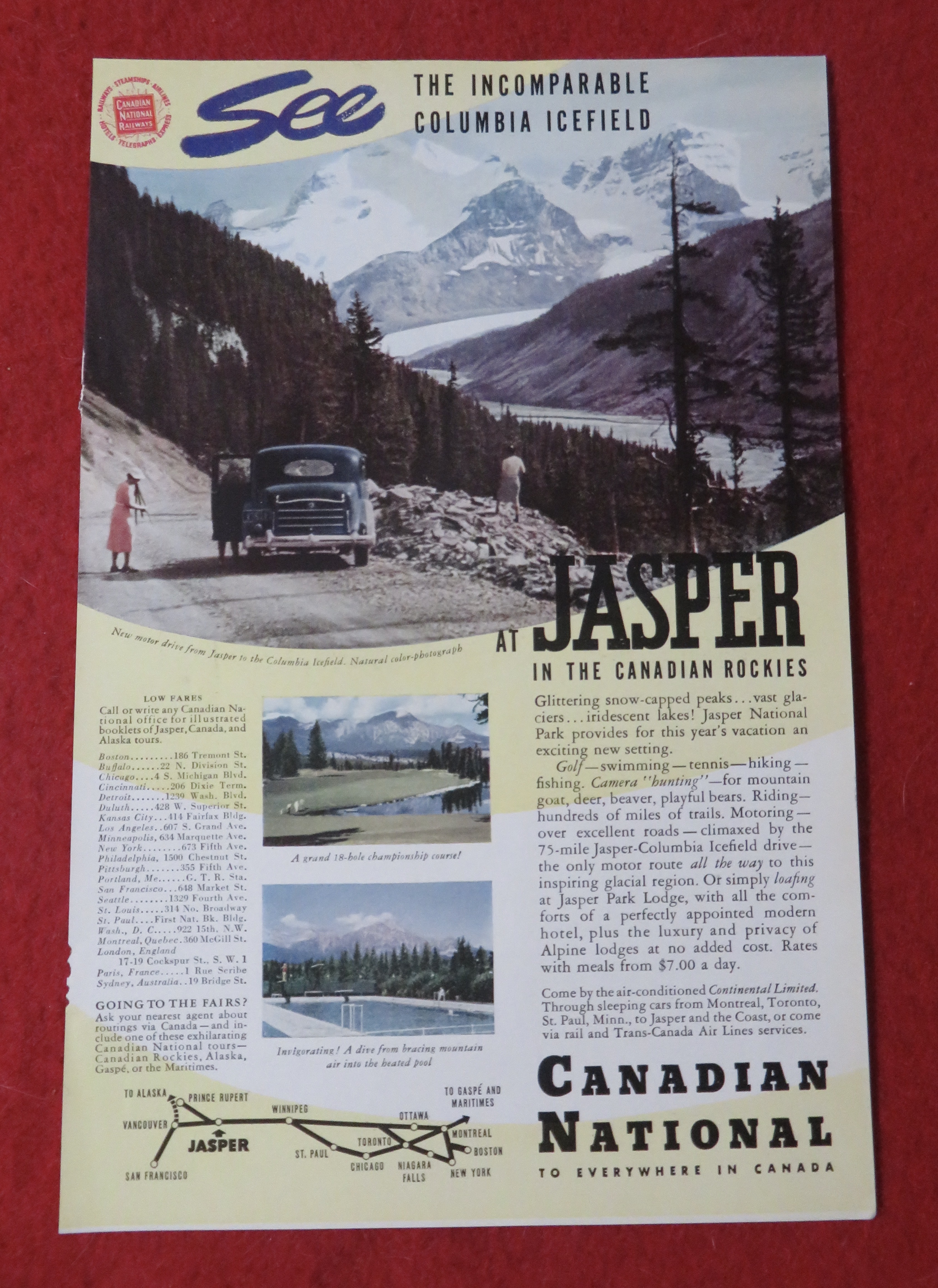 1939 Canadian National with Jasper (Canadian Rockies)