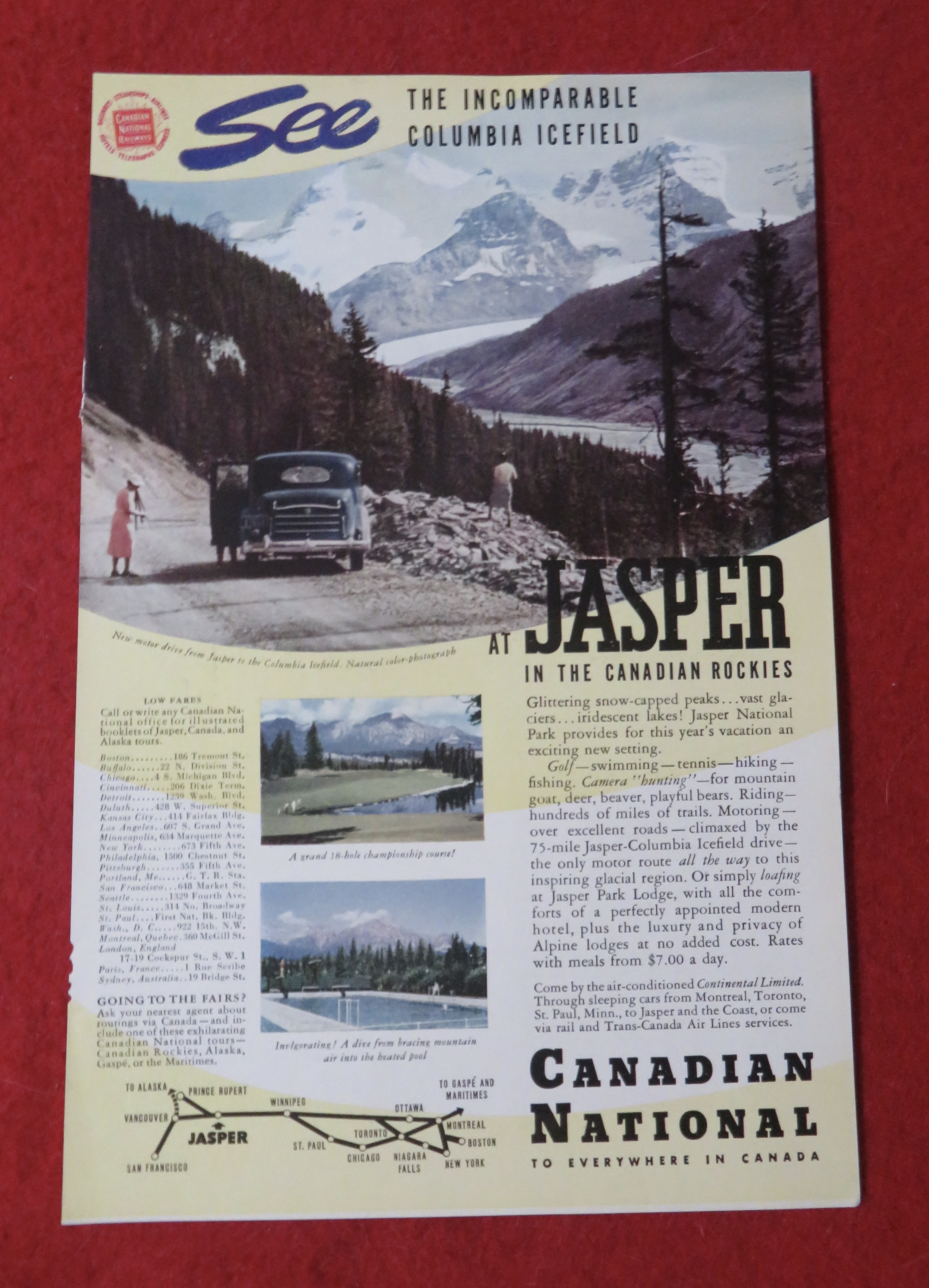 1939 Canadian National with Jasper (Canadian Rockies)