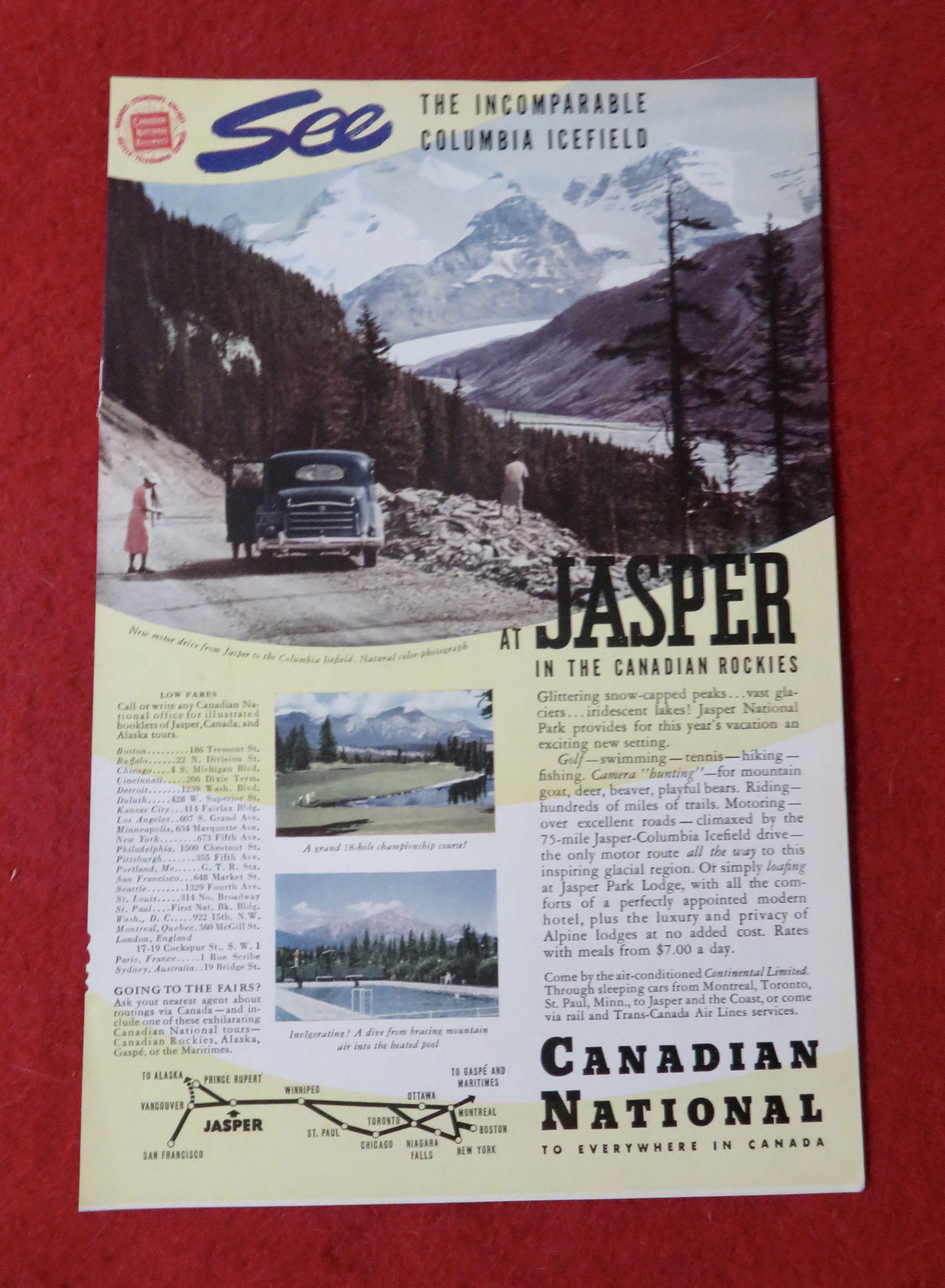 1939 Canadian National with Jasper (Canadian Rockies)