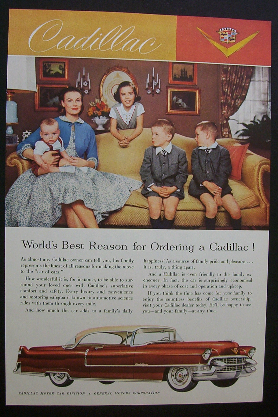 1955 Cadillac with a Family & Their Cadillac