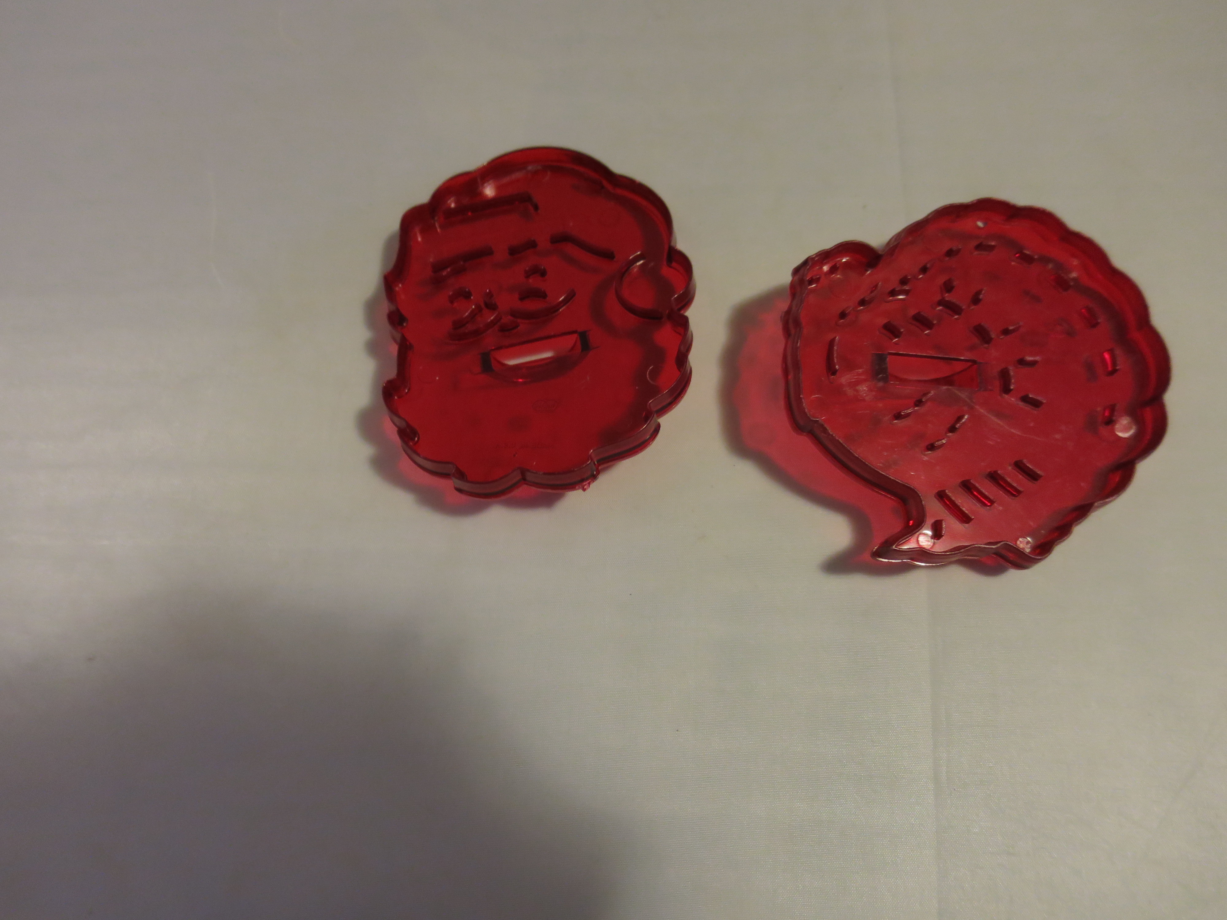 Vintage Turkey and Santa Cookie Cutters HRM Made in USA 1960s
