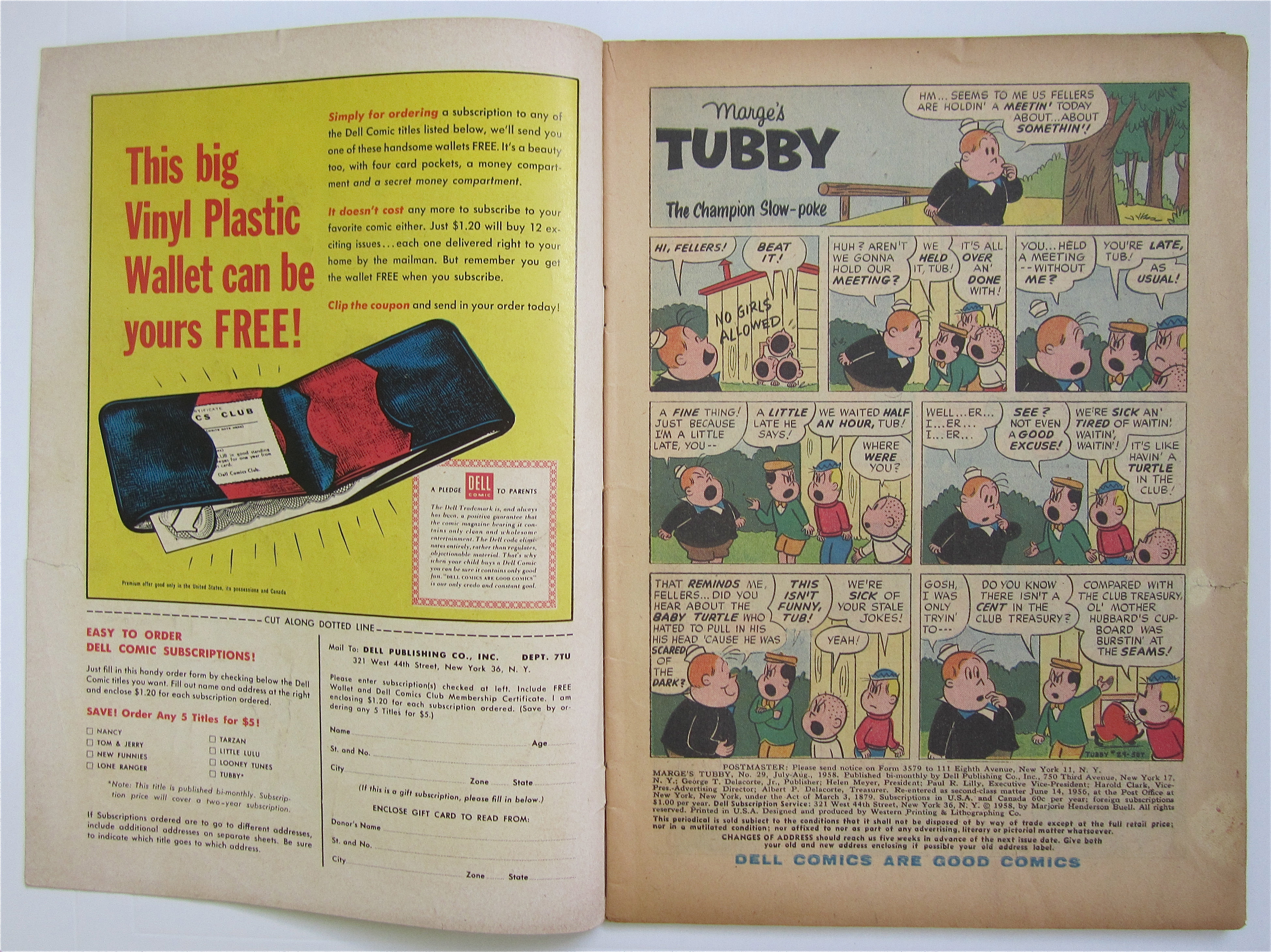 Marge's Tubby Comic July-August 1958 Slow Poke