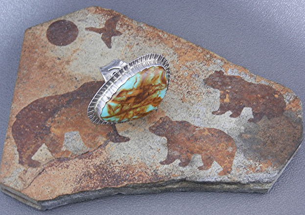 David Troutman Kingman Turquoise Sterling Silver Ring