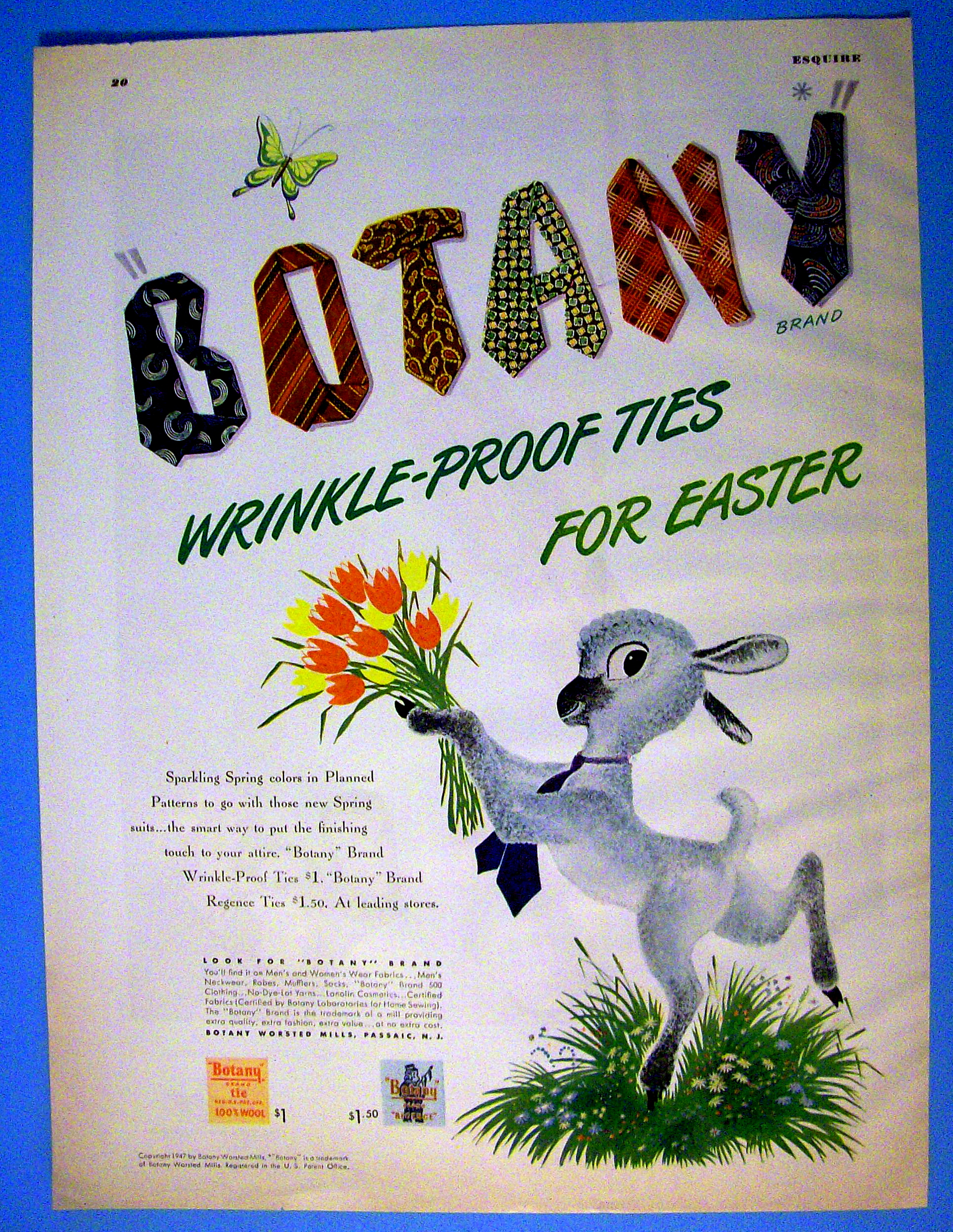 1947 Botany Ties with Lamb & Wrinkle Proof Ties