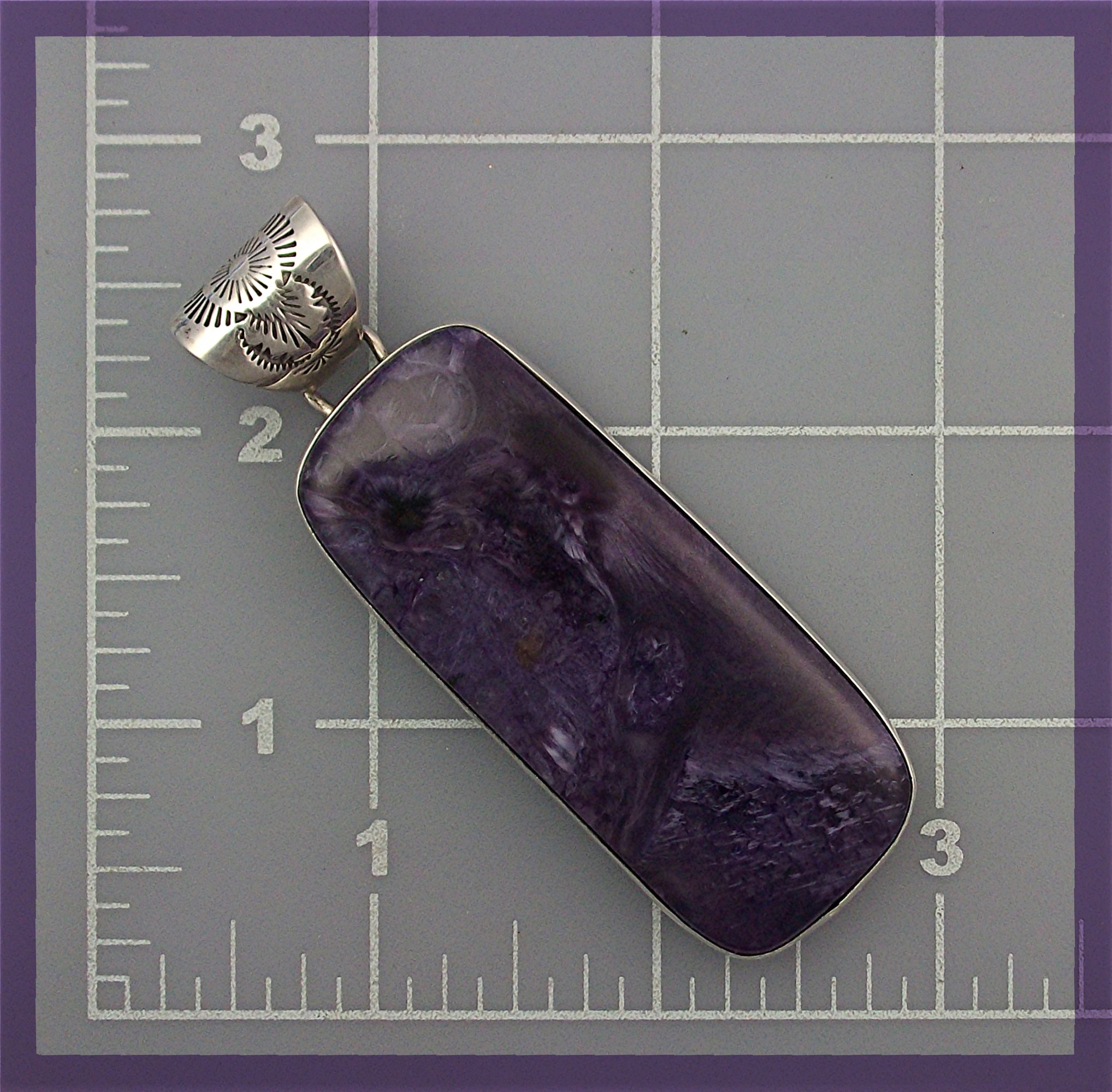 Pendant Russian Charolite Sterling Silver P Sanchez