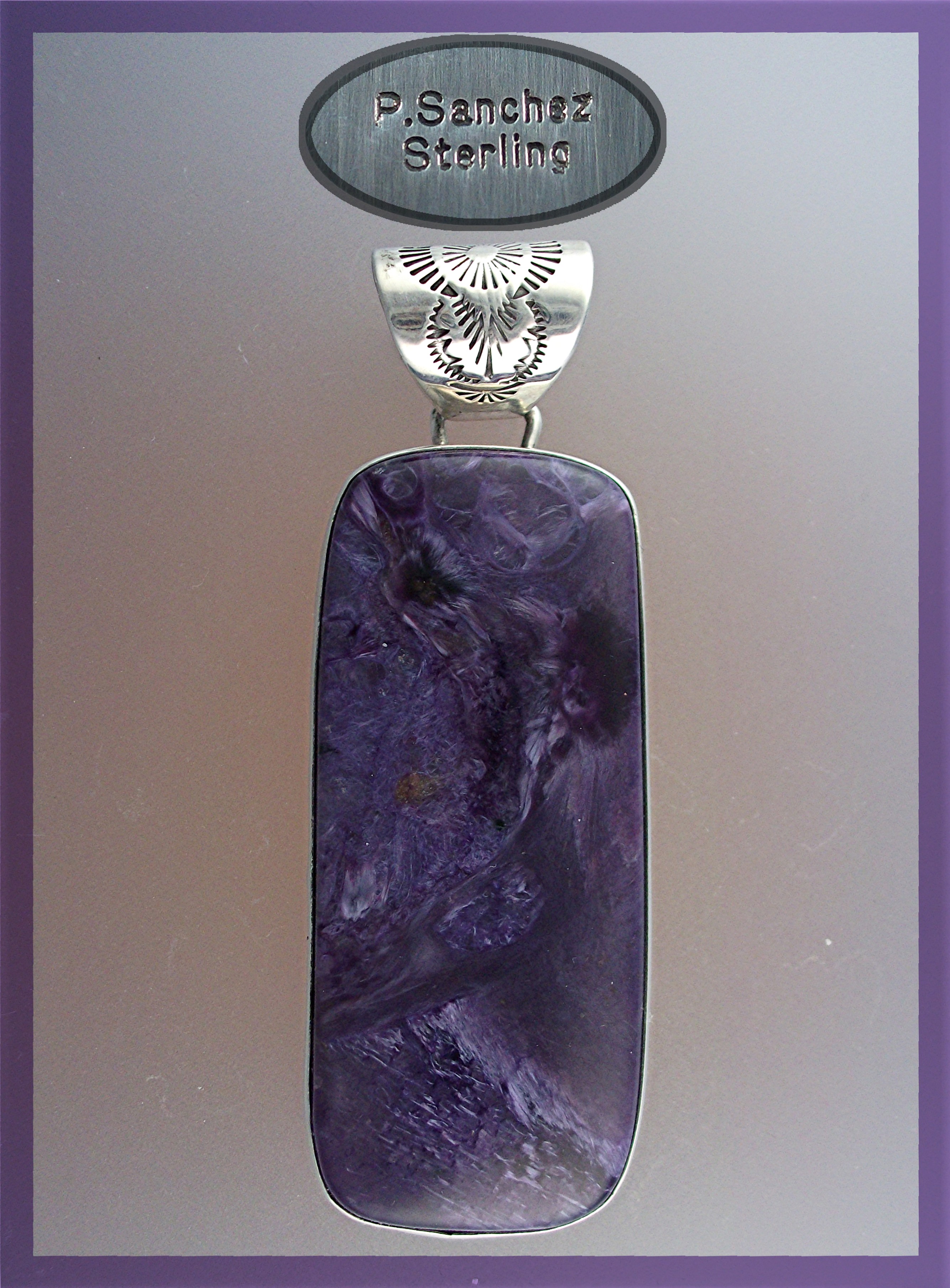 Pendant Russian Charolite Sterling Silver P Sanchez