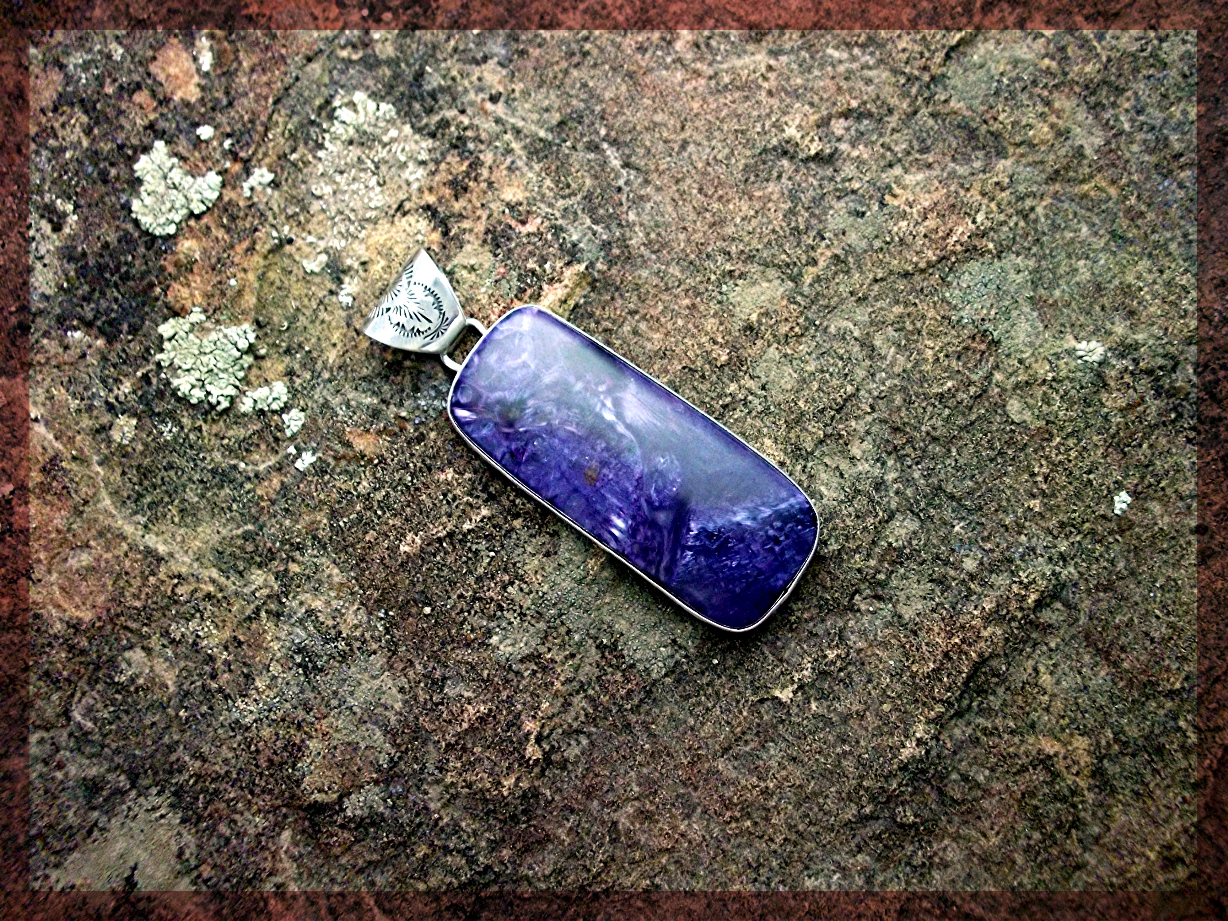 Pendant Russian Charolite Sterling Silver P Sanchez