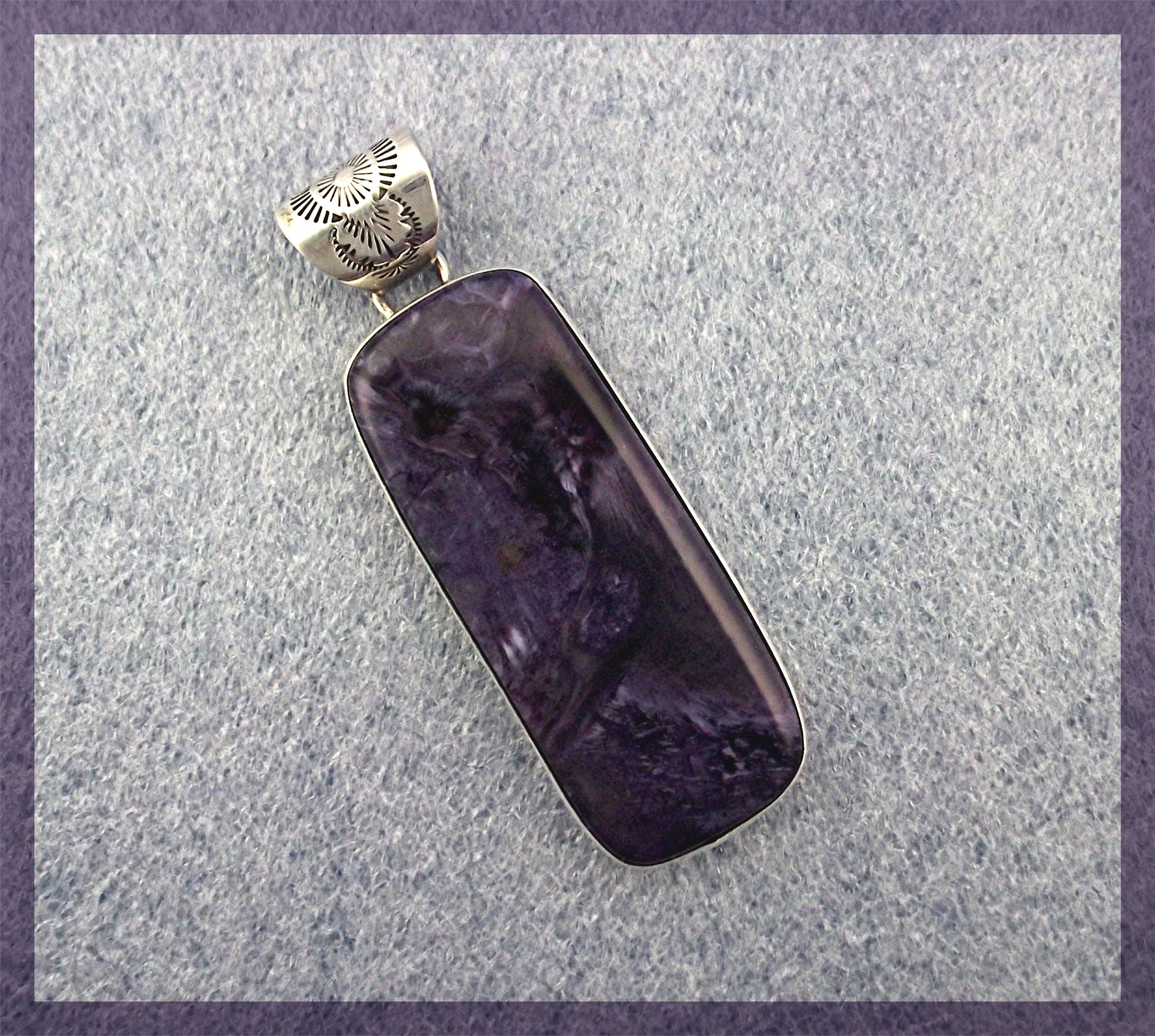 Pendant Russian Charolite Sterling Silver P Sanchez