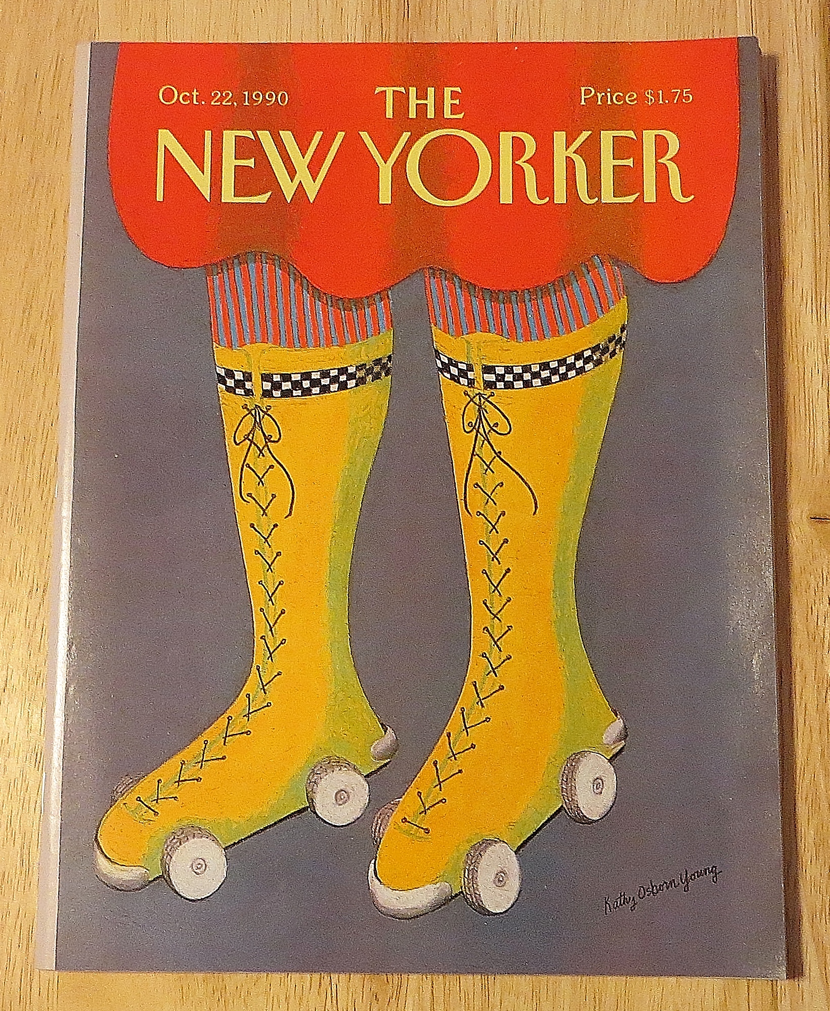 New Yorker Magazine October 22, 1990 Roller Skates