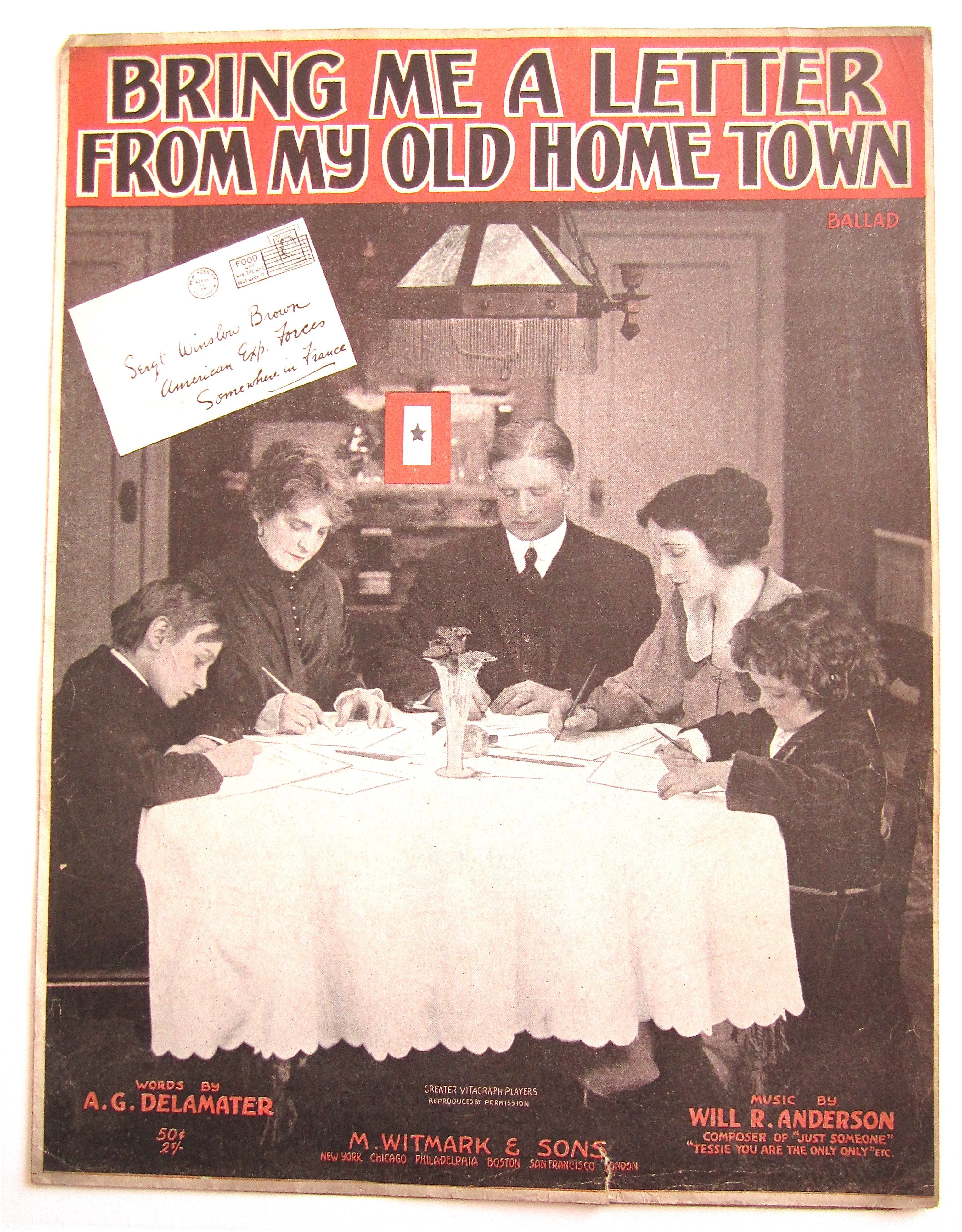 1918 Bring Me A Letter From My Old Home Town
