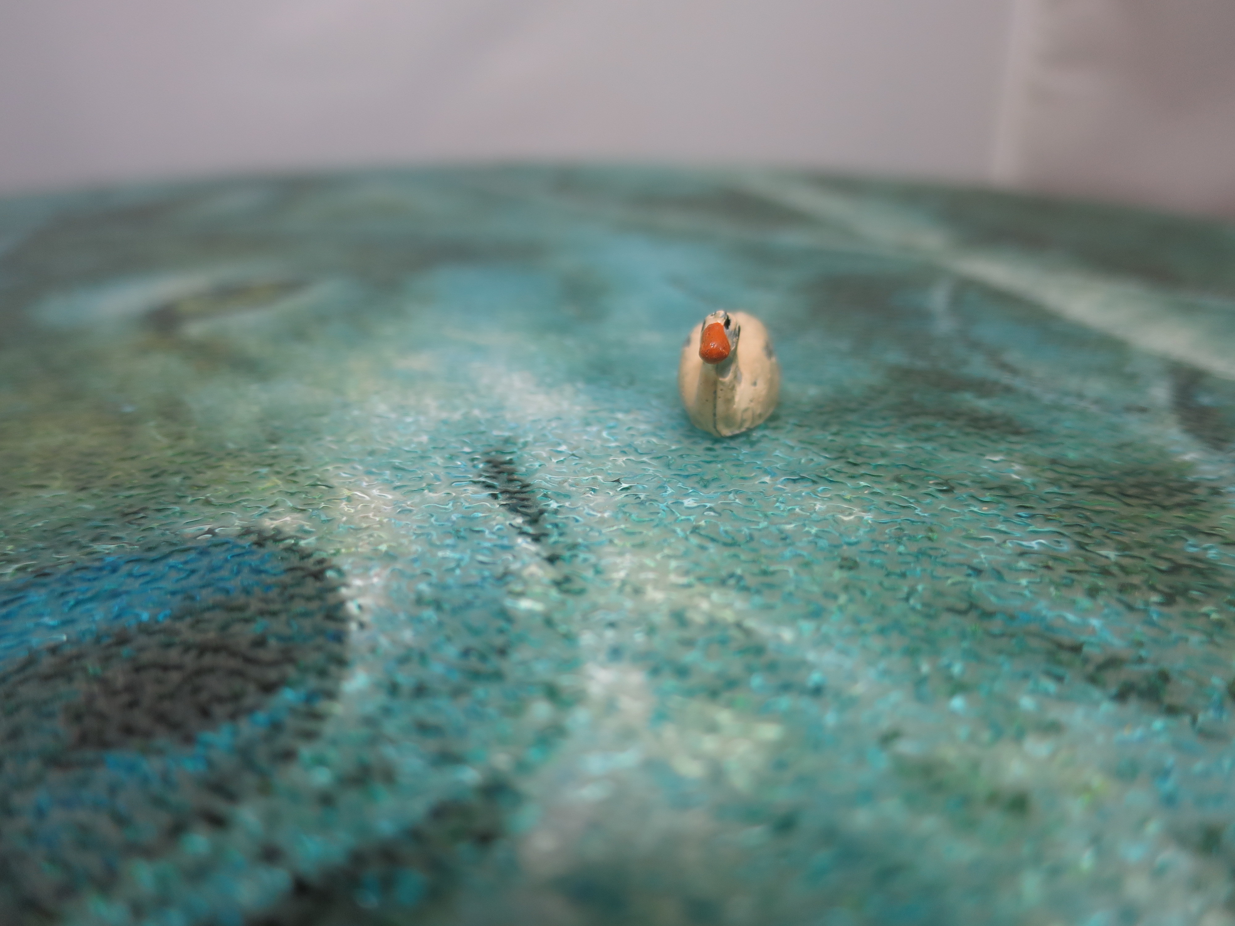 Miniature Duck Cast Lead Metal Toy Figurine France HTF