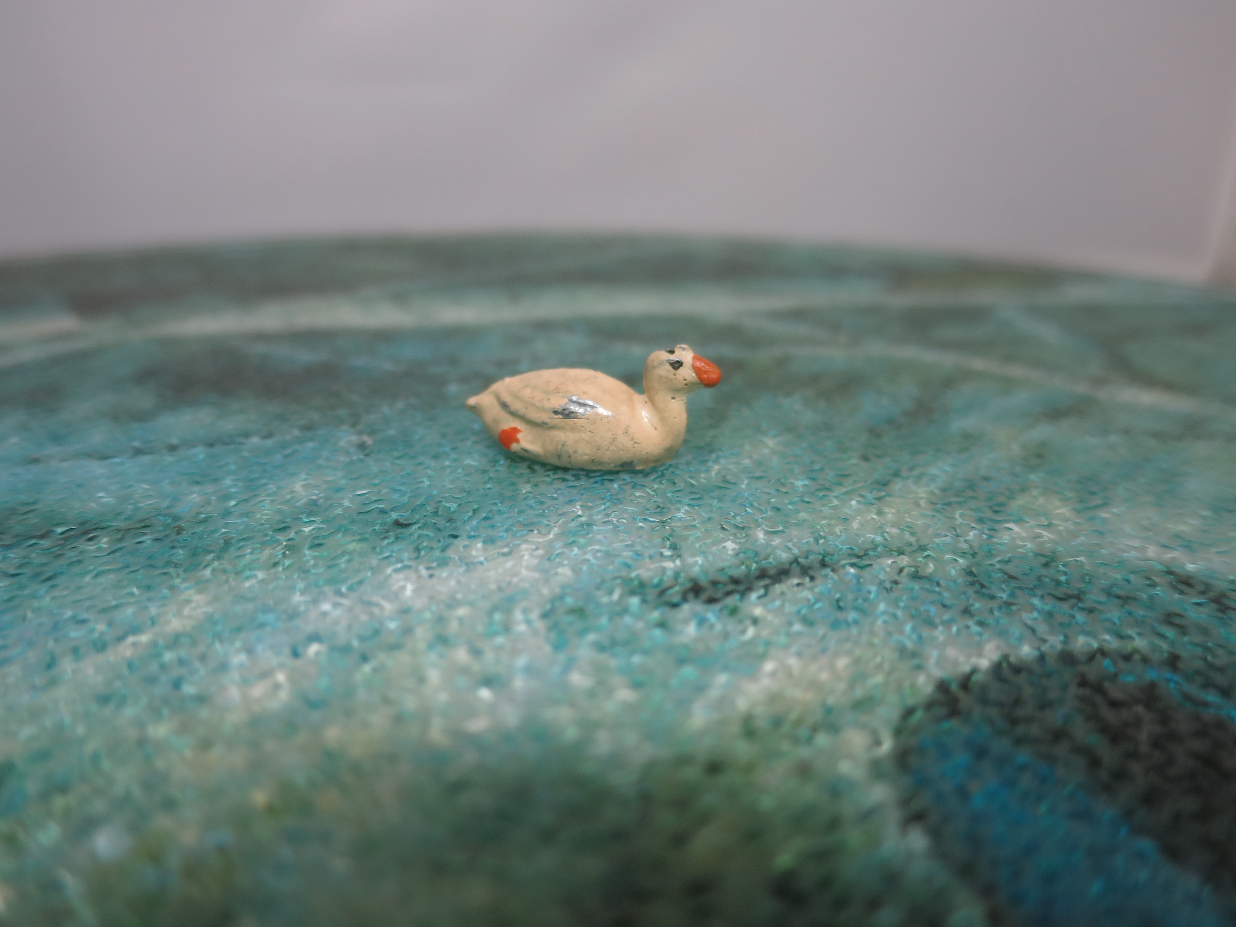Miniature Duck Cast Lead Metal Toy Figurine France HTF