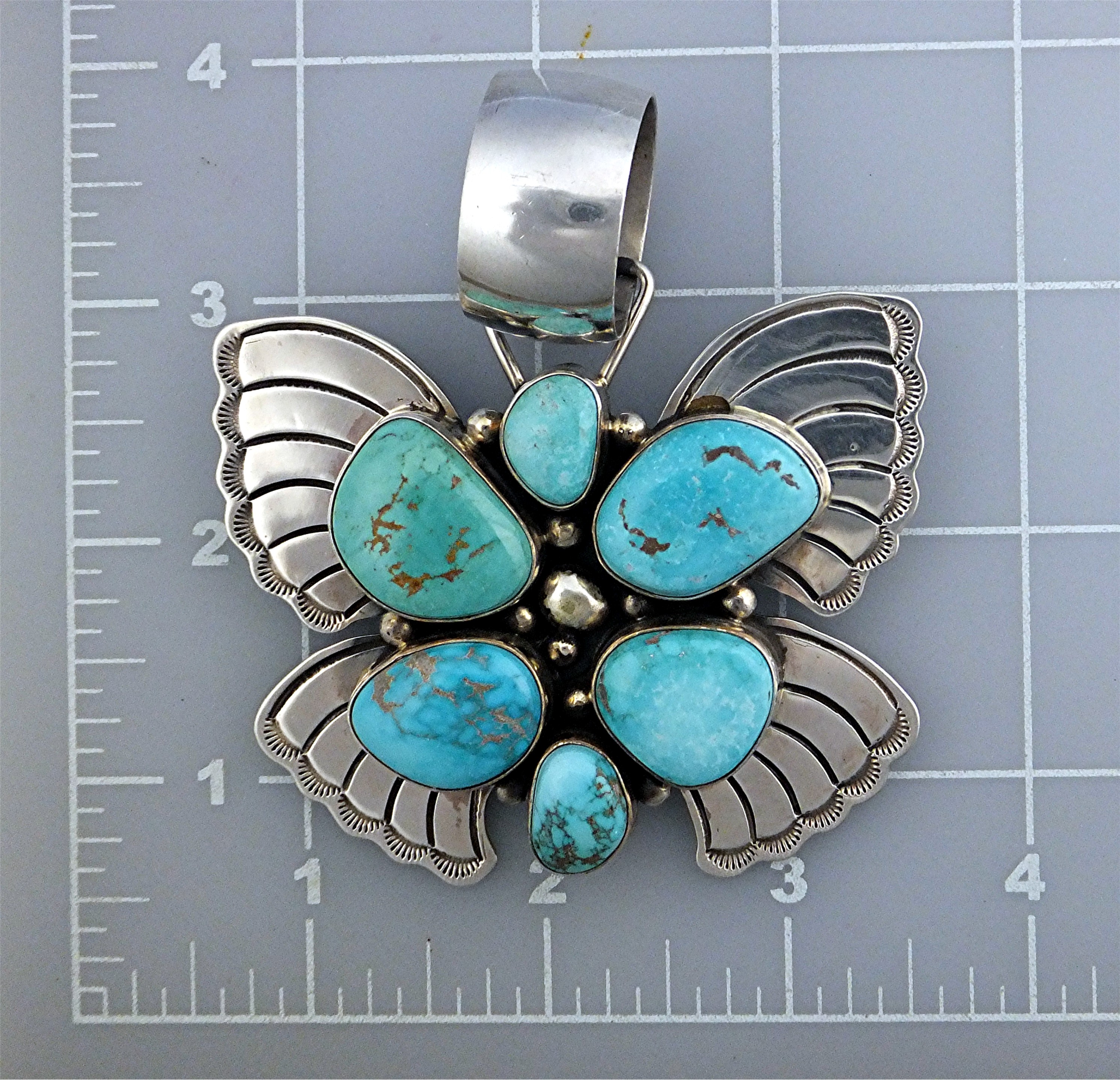 Darren Livingston Sterling Silver Turquoise Butterfly