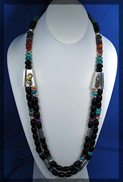 Navajo TOMMY SINGER Snr Turquoise Sterling Silver Neckl