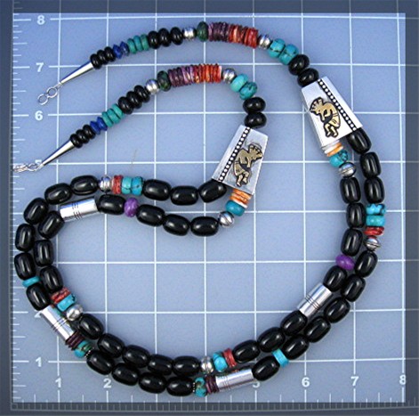 Navajo TOMMY SINGER Snr Turquoise Sterling Silver Neckl