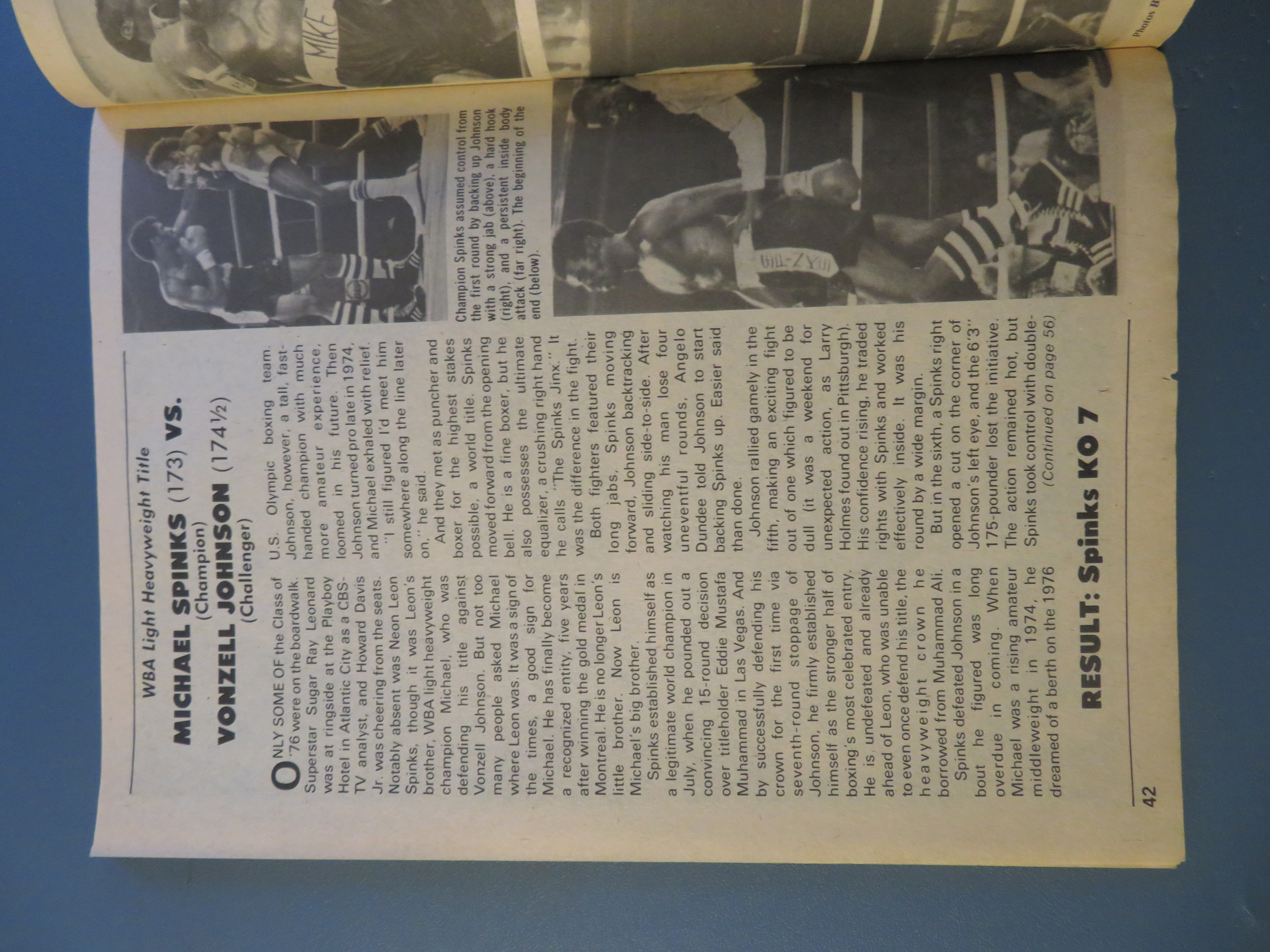 Big Book Of Boxing Magazine March 1982 Holmes vs Snipes
