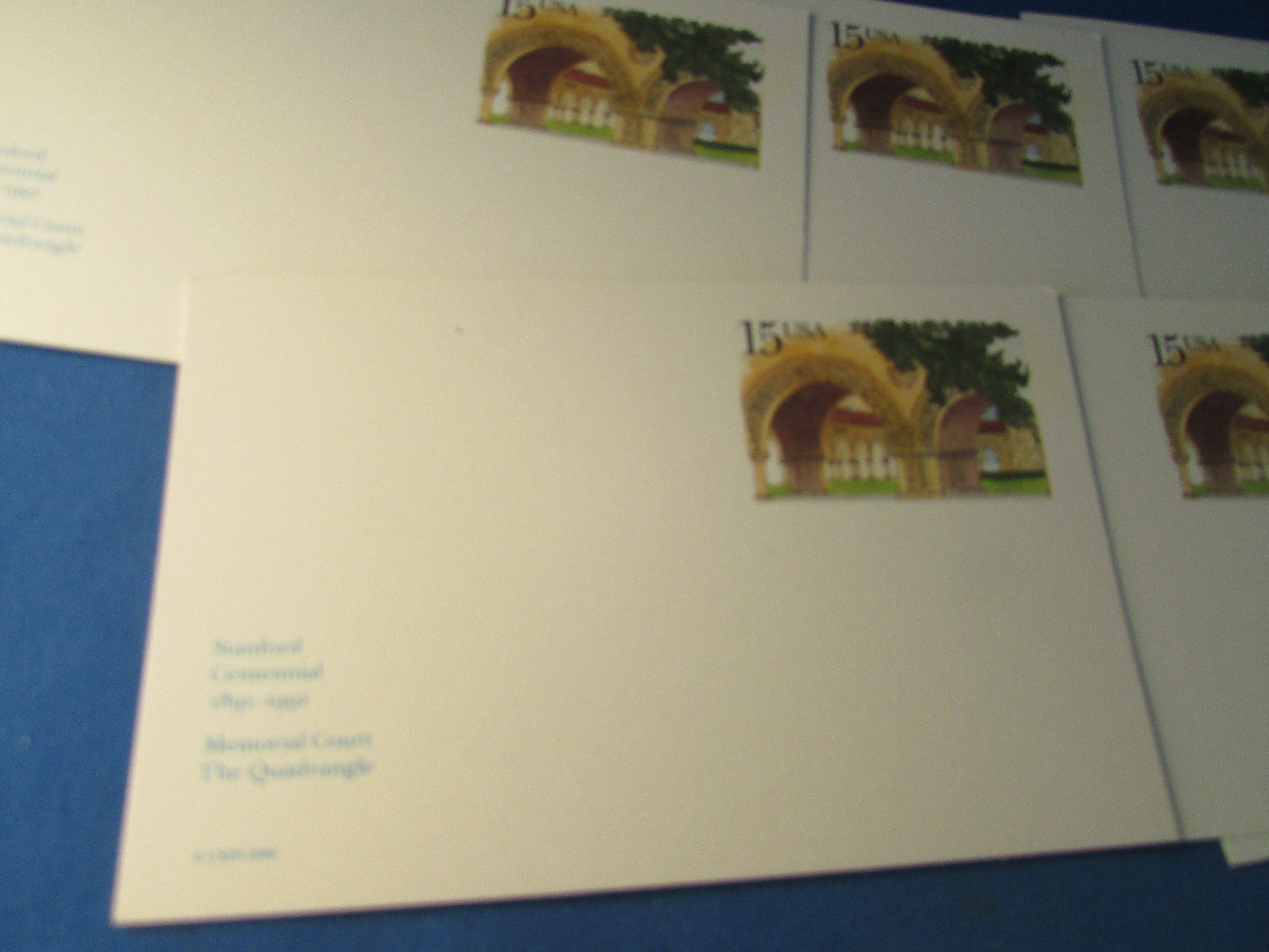 Eight Stanford Centennial Blank Post Cards