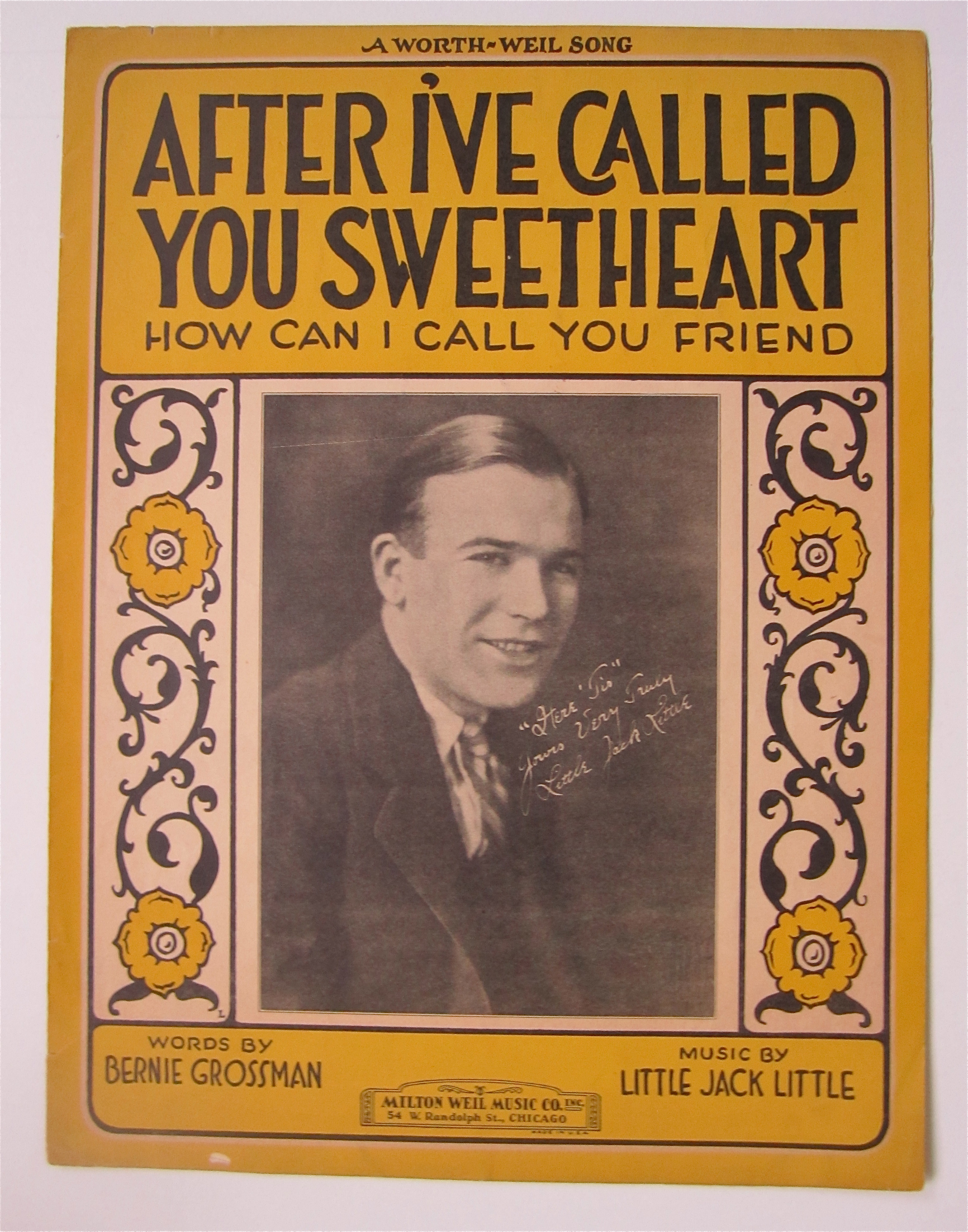 Sheet Music 1927 After I've Called You Sweetheart