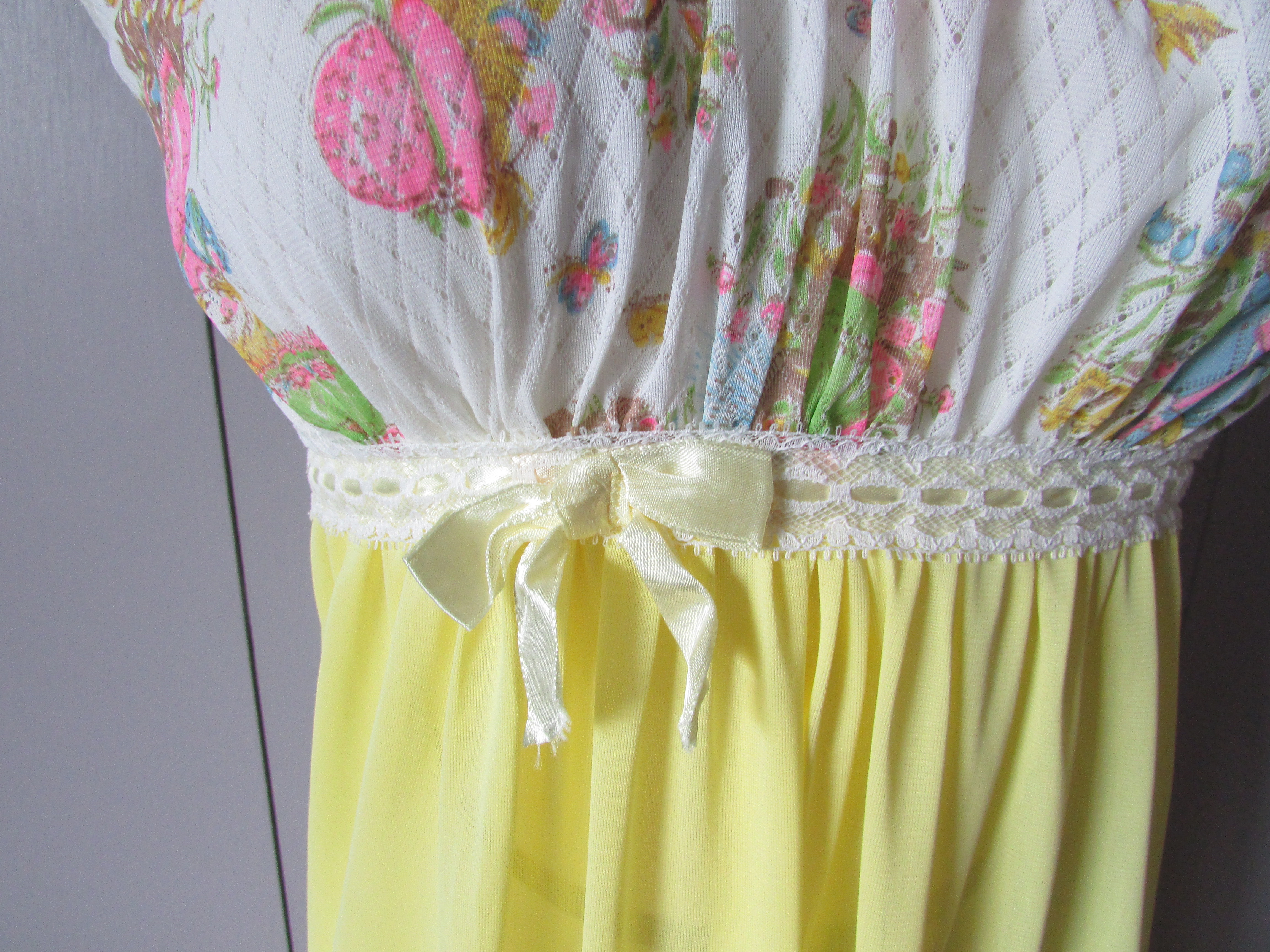 Yellow Empire Style Night Gown
