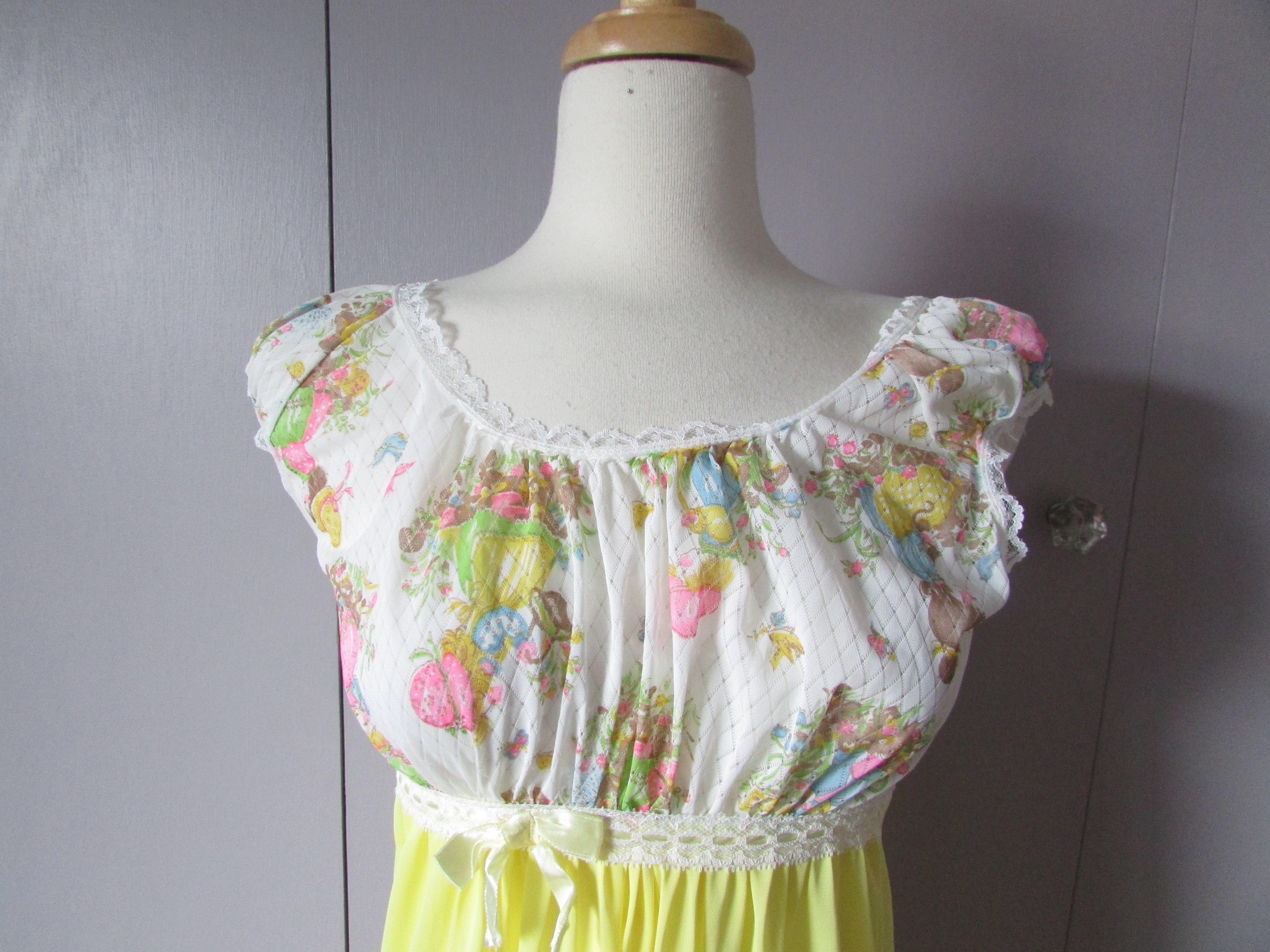 Yellow Empire Style Night Gown