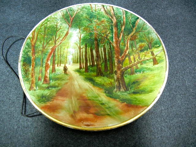 Ceramic  Spring in the Woods Plate Artist signed J Coop