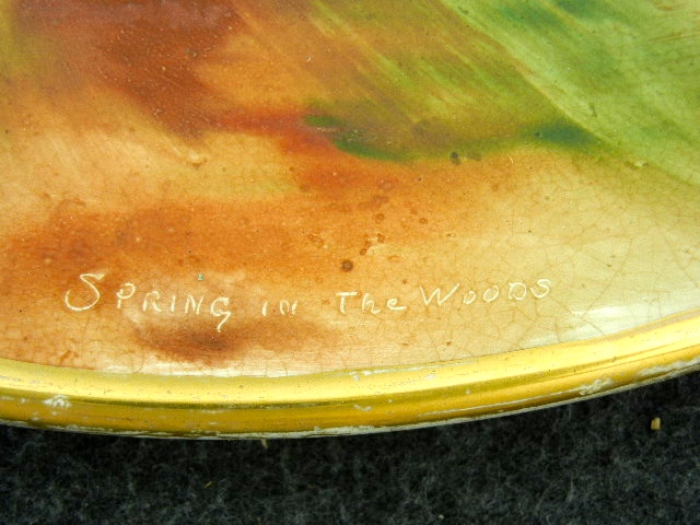 Ceramic  Spring in the Woods Plate Artist signed J Coop