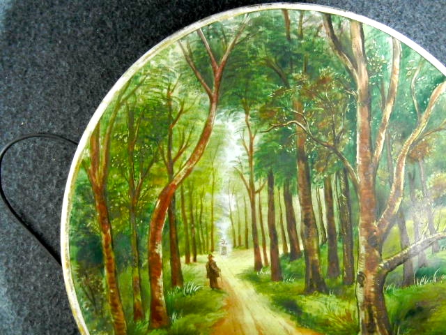 Ceramic  Spring in the Woods Plate Artist signed J Coop