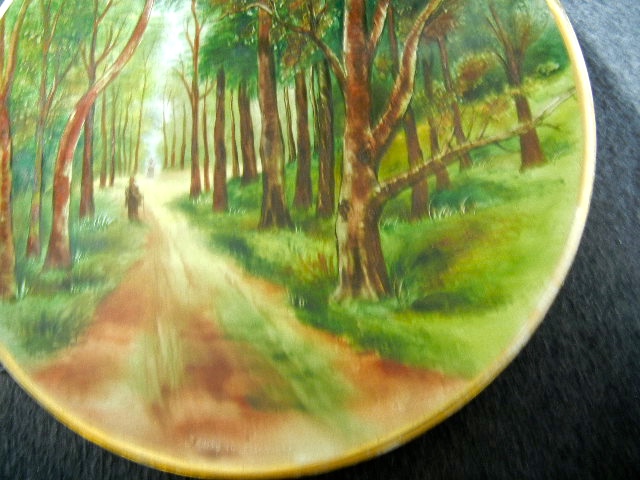 Ceramic  Spring in the Woods Plate Artist signed J Coop