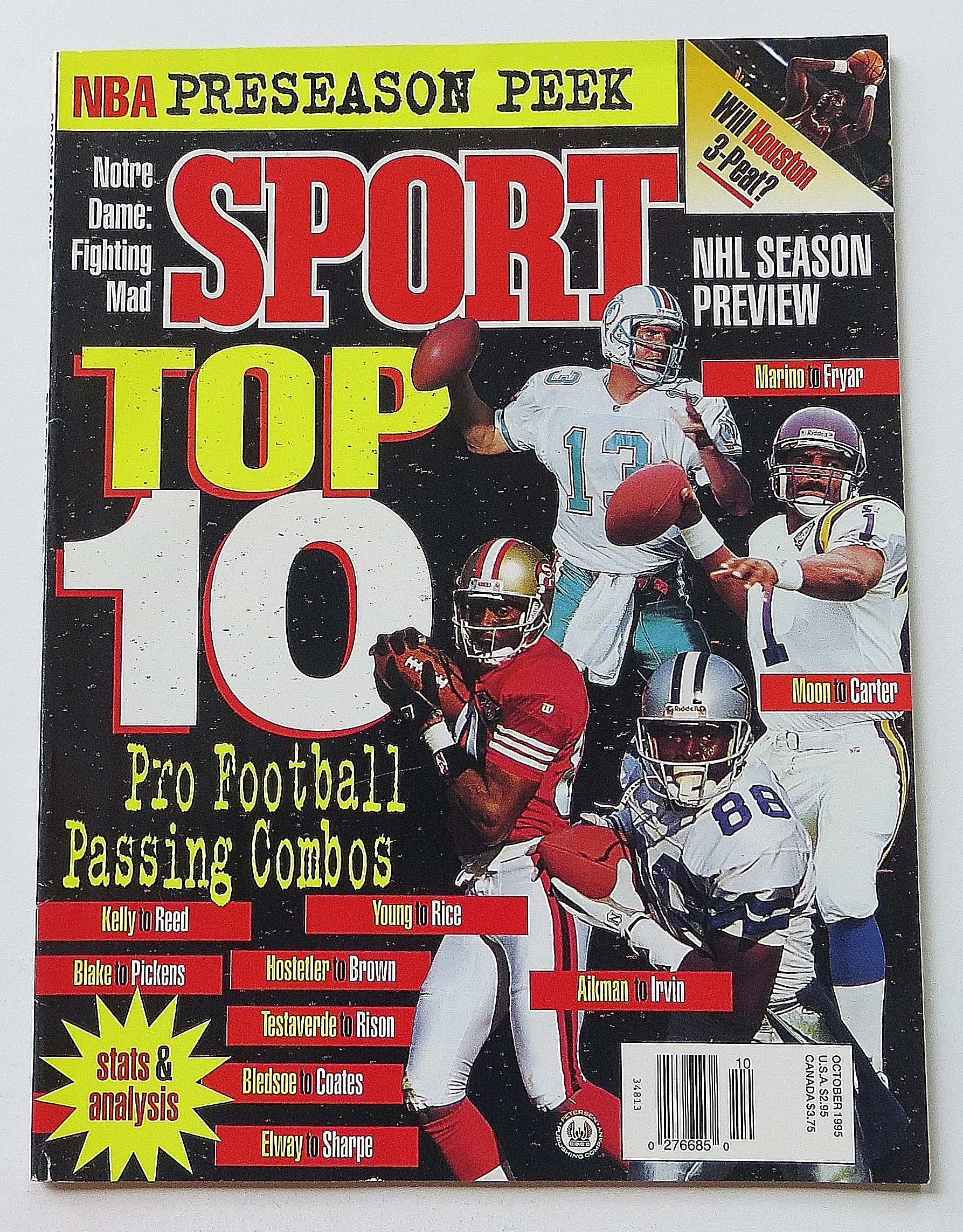 Sport Magazine October 1995 Top 10 Passing Combos