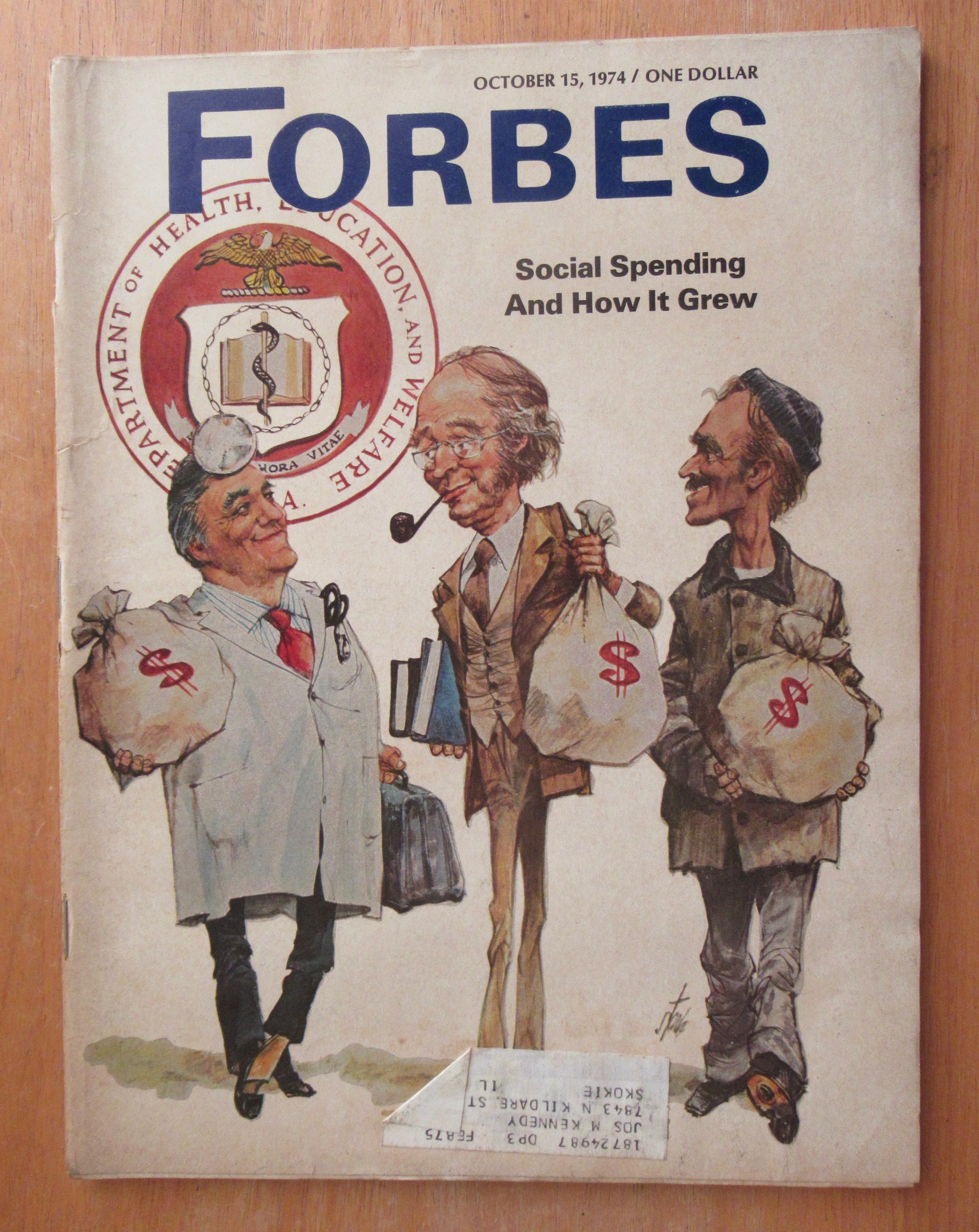 Forbes Magazine October 15, 1974 Social Spending