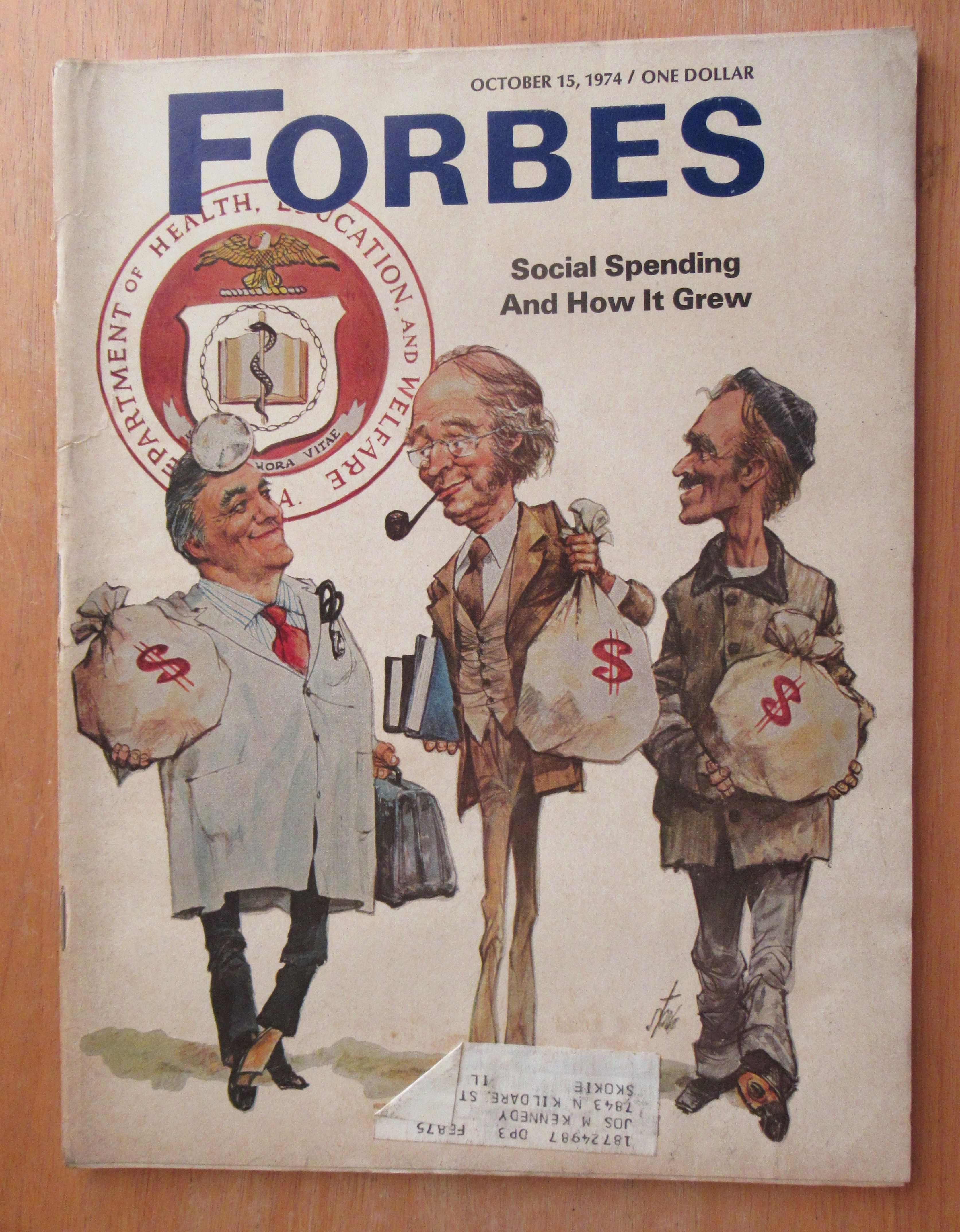 Forbes Magazine October 15, 1974 Social Spending