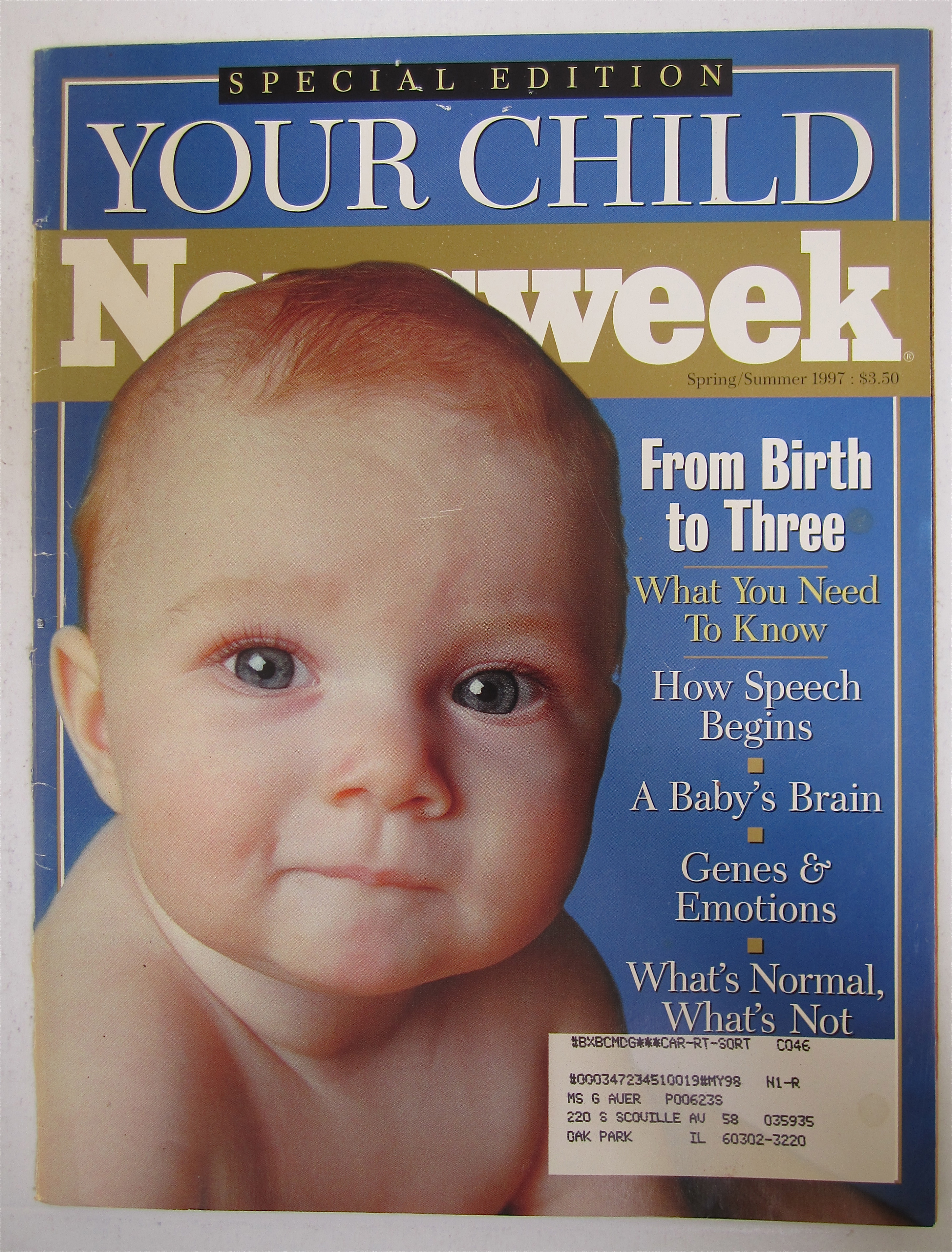 Newsweek Magazine Spring/Summer 1997 Your Child