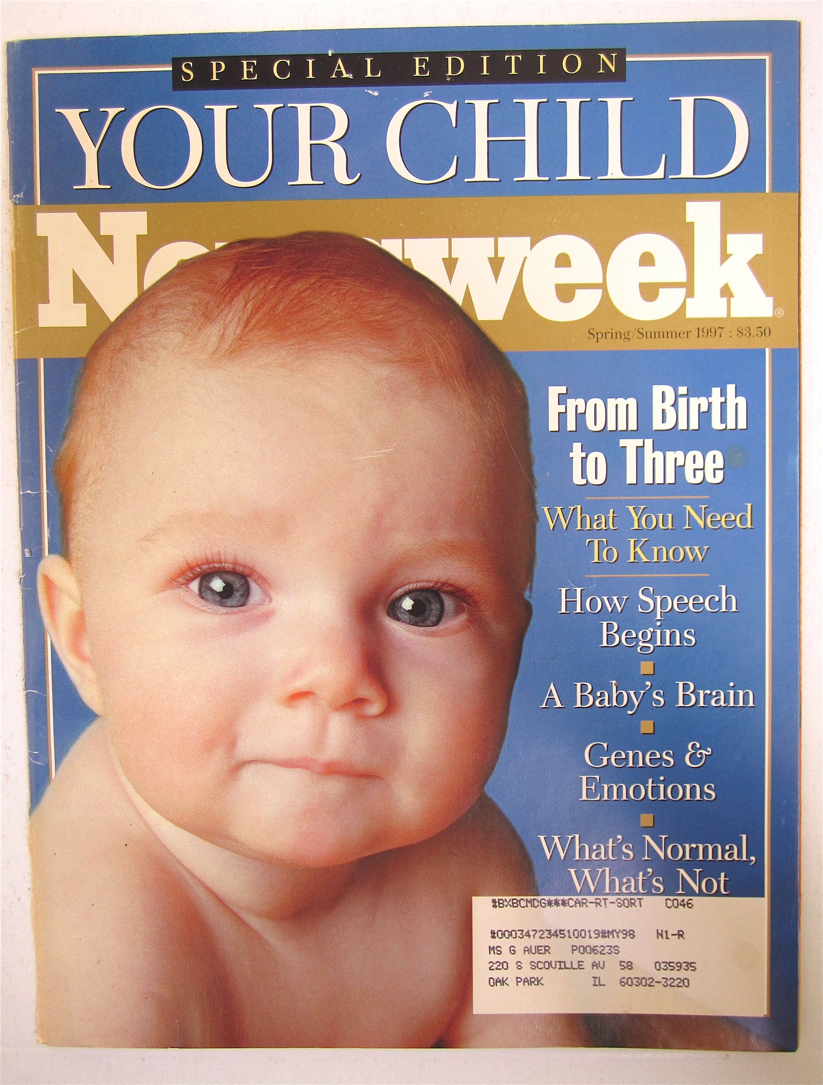 Newsweek Magazine Spring/Summer 1997 Your Child