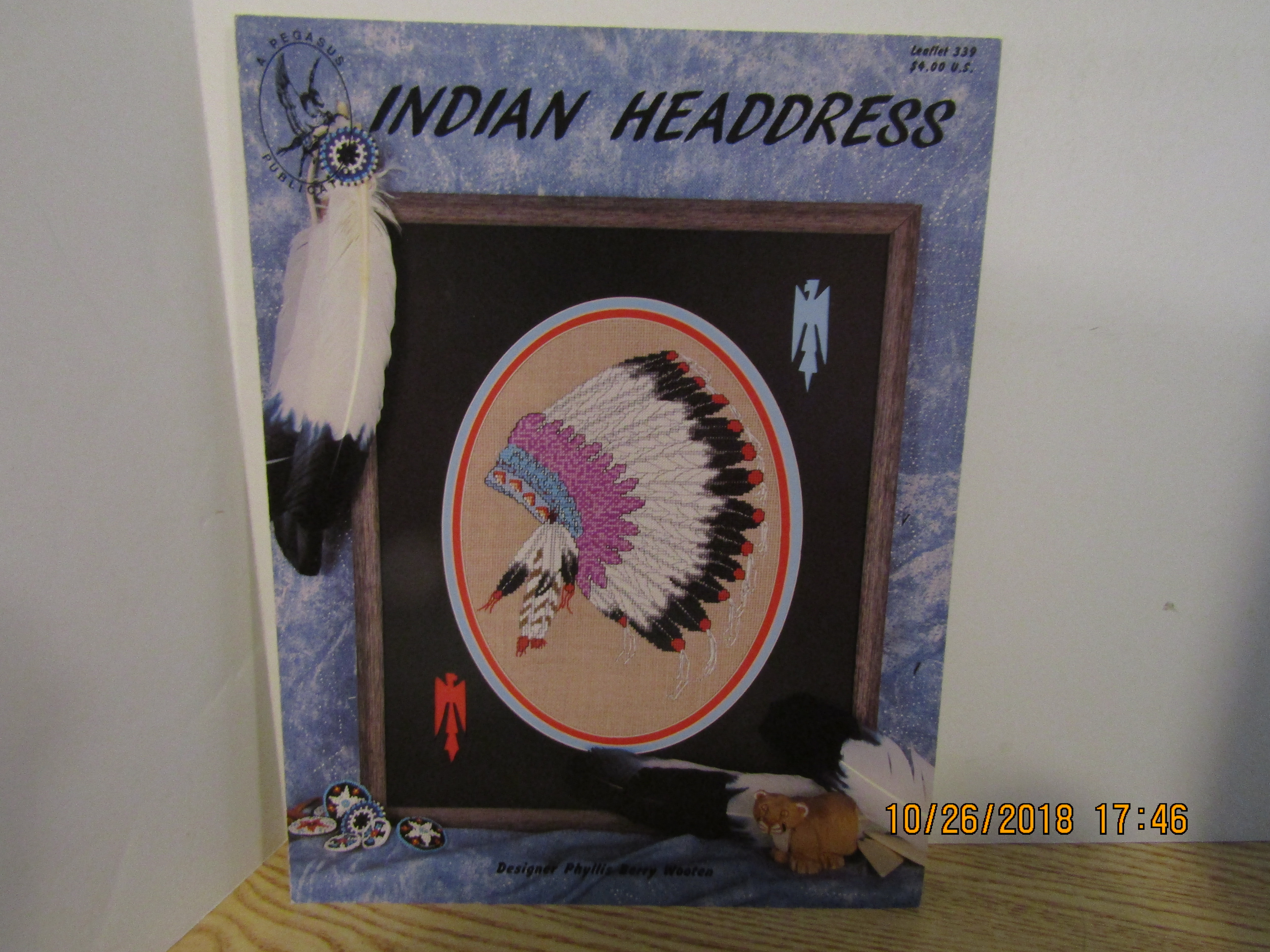 Pegasus Cross Stitch Book Indian Headdress  #339