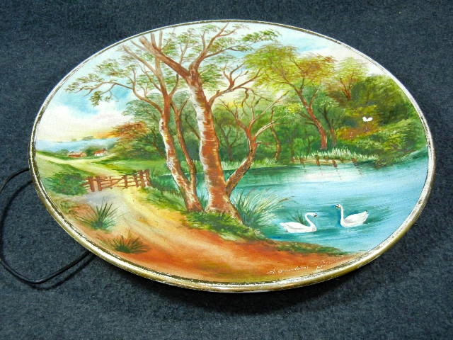 Ceramic Hand Painted A Quiet Spot Artist signed J Coope