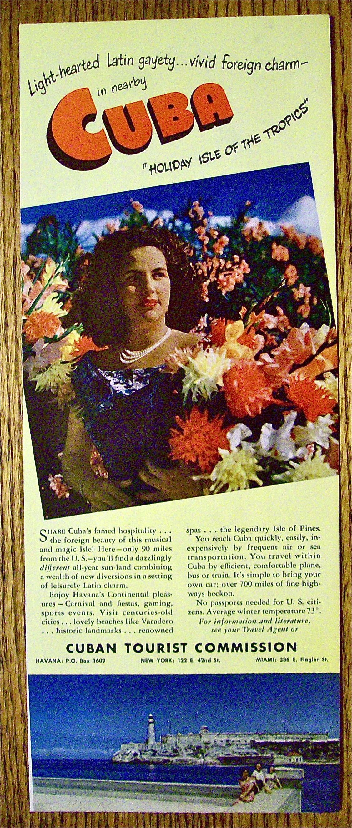 1950 Cuba With Island Of The Tropics