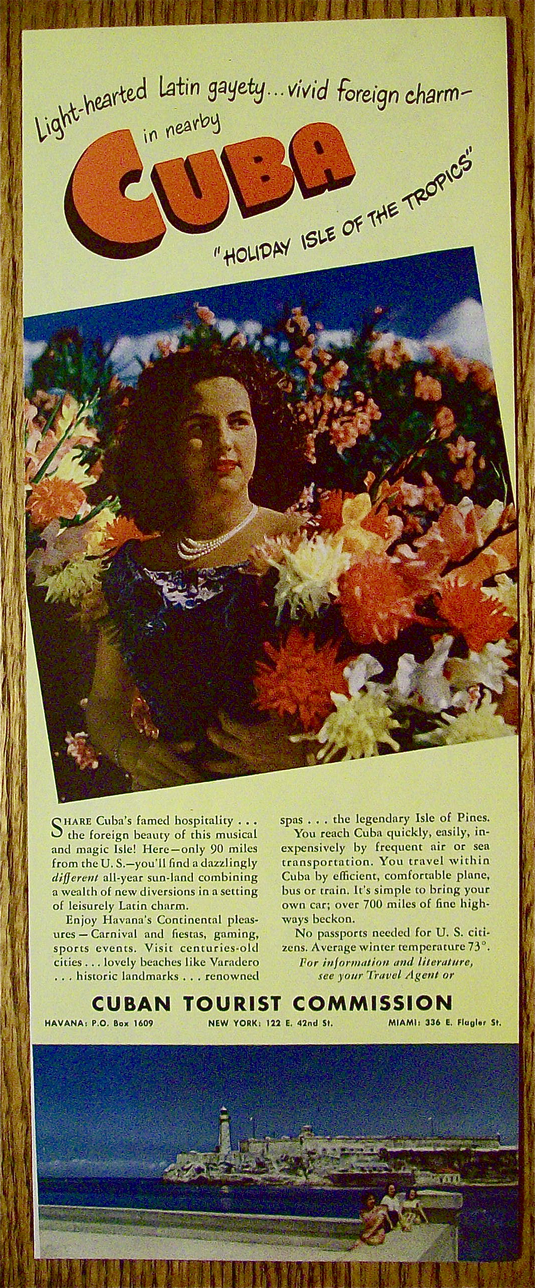 1950 Cuba With Island Of The Tropics