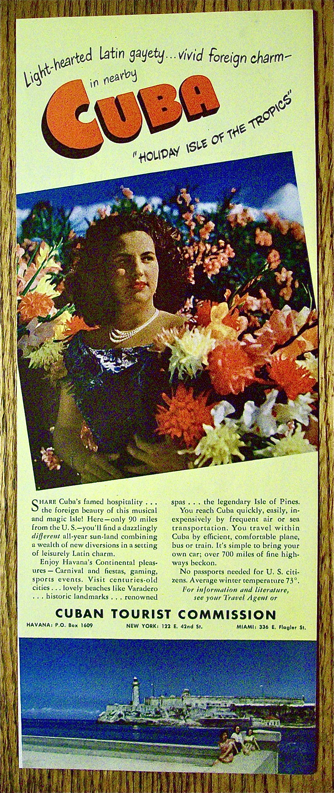 1950 Cuba With Island Of The Tropics
