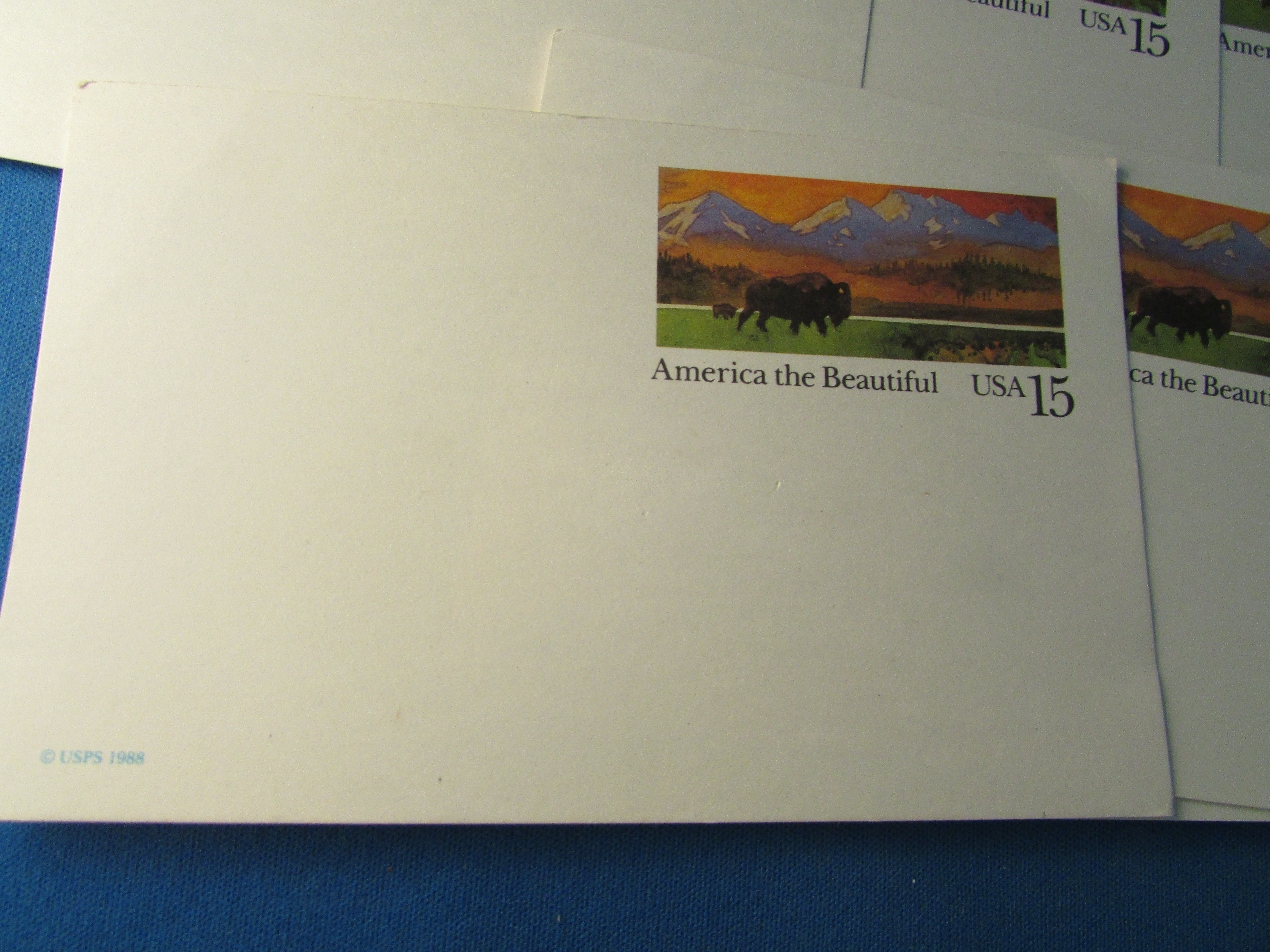 Seven America the Beautiful Blank Post Card