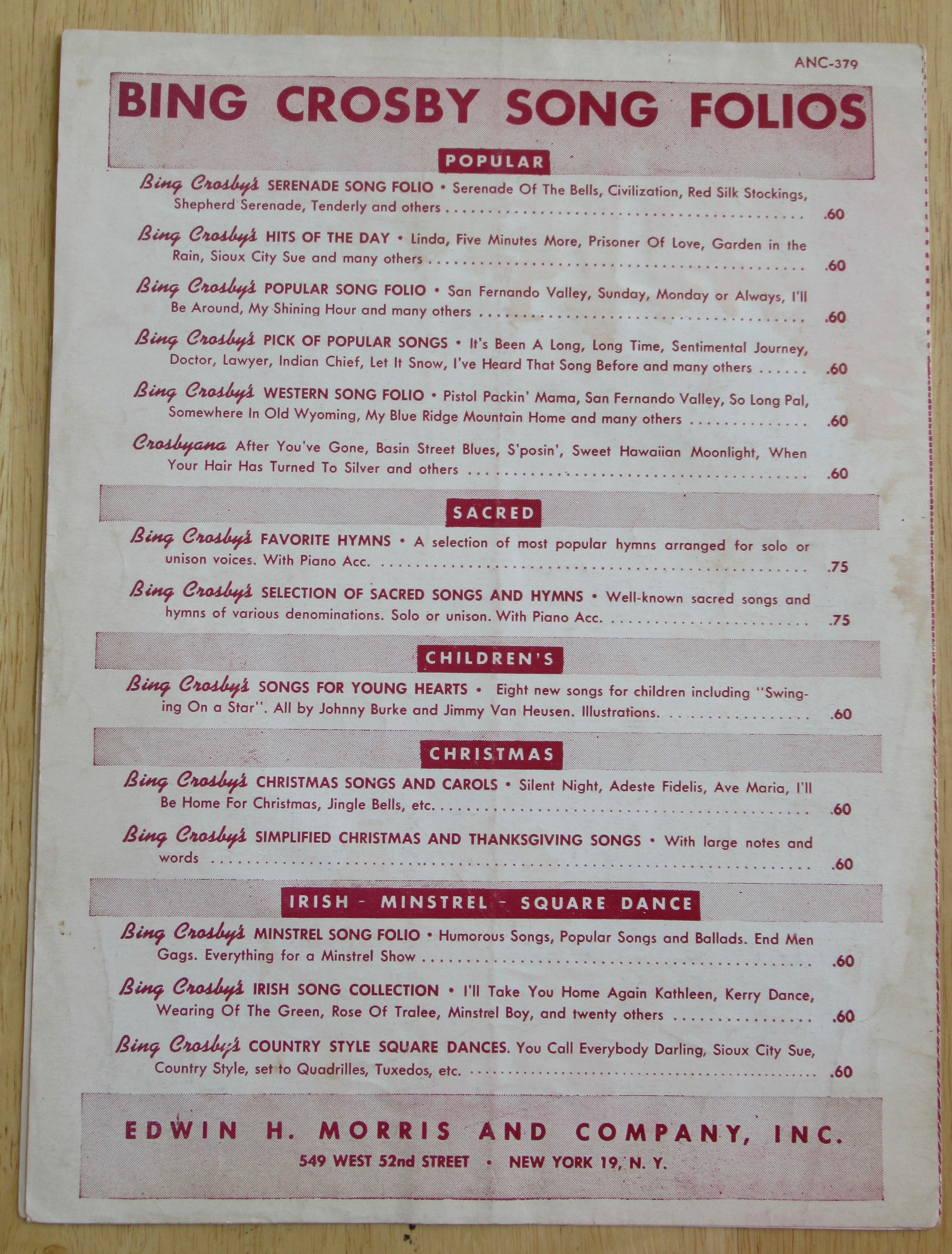Sheet Music For 1950 Hoop-Dee-Doo (Polka)