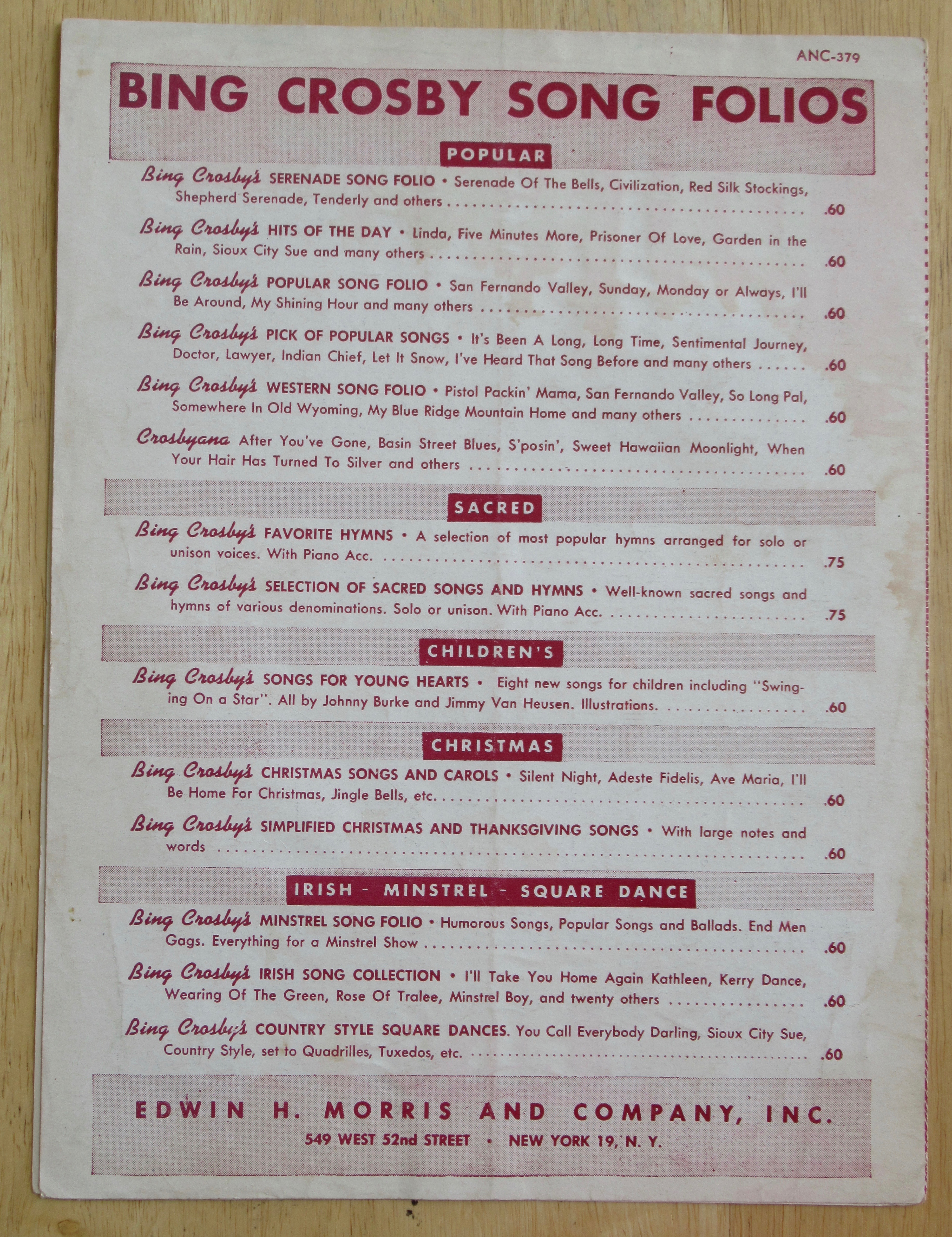 Sheet Music For 1950 Hoop-Dee-Doo (Polka)