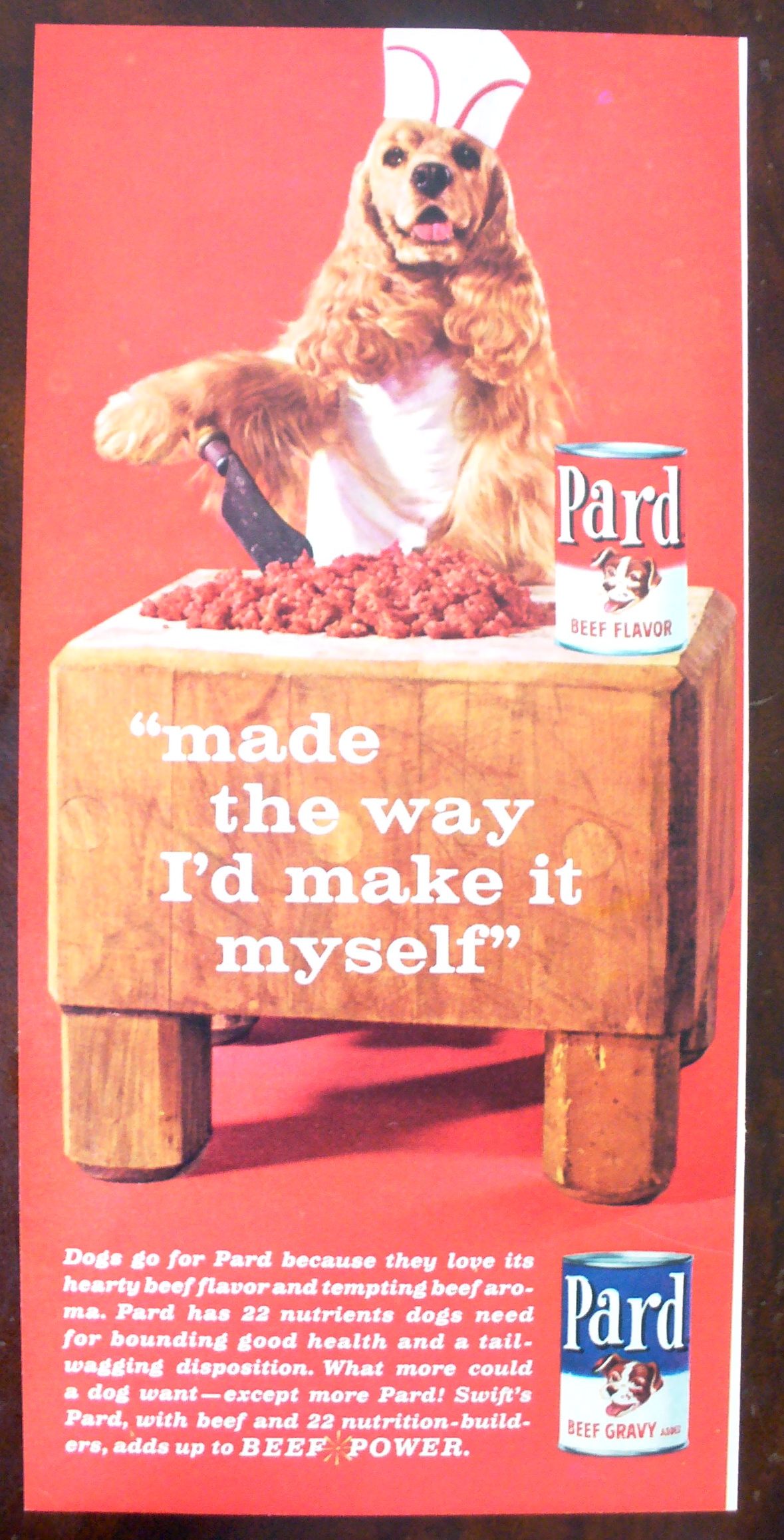 1963 Pard Dog Food With Dog Butcher