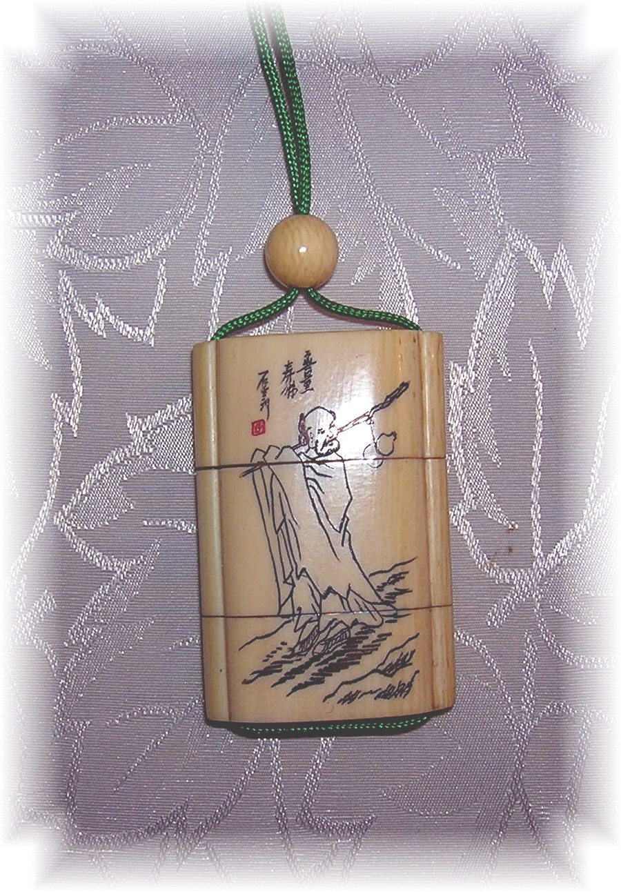 Japanese 3 Compartment 1 5/8 Inches Ivory Inro
