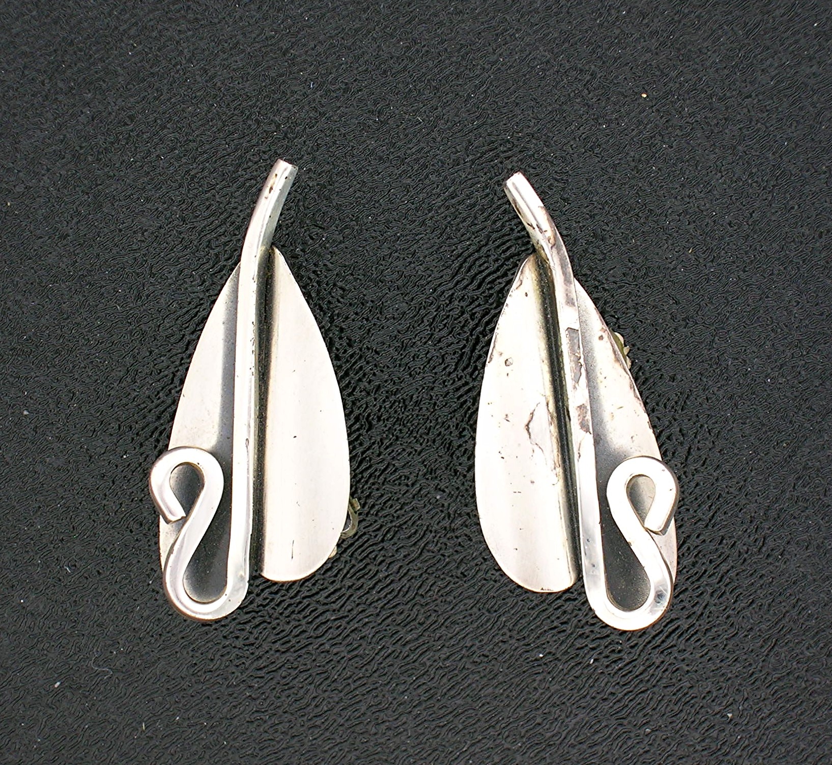 RENOIR Sterling Silver Leaf Clip Earrings