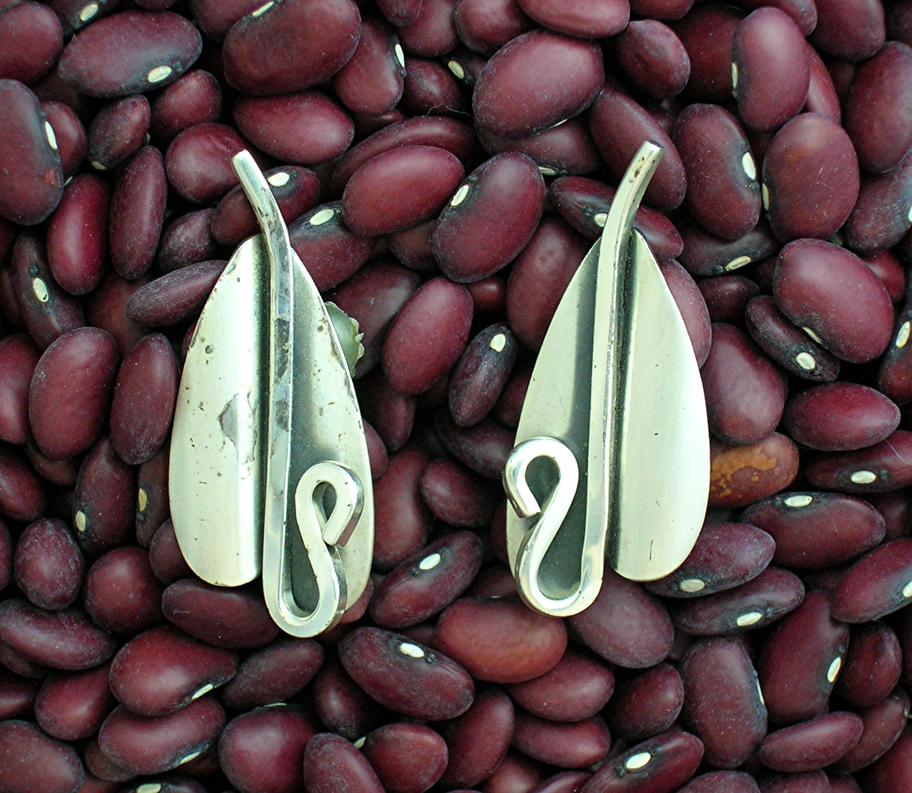 RENOIR Sterling Silver Leaf Clip Earrings