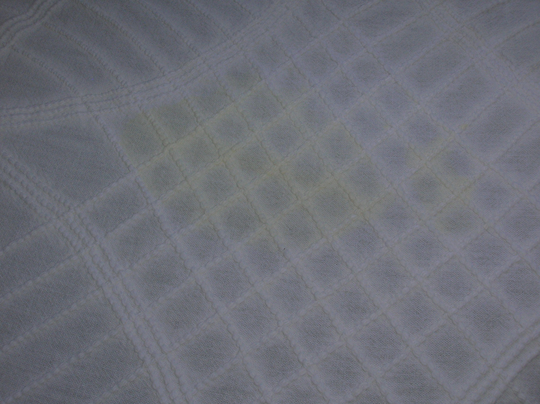 White Chenille Bed Spread Single Size 98 by 102 in.