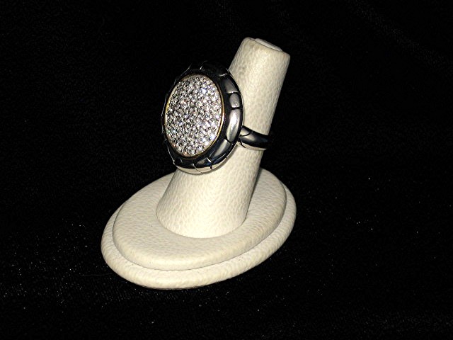 Ring Sterling Silver pave CZ Designer Look Ring