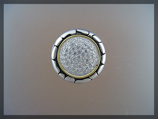 Ring Sterling Silver pave CZ Designer Look Ring