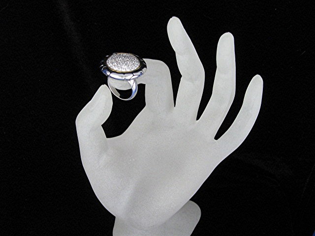 Ring Sterling Silver pave CZ Designer Look Ring